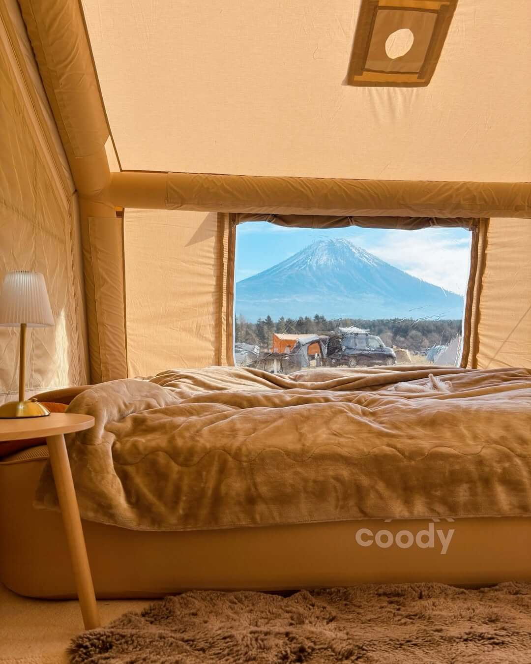 Coody 13.6 Beige Inflatable Tent House for Camping (2-8 Person)