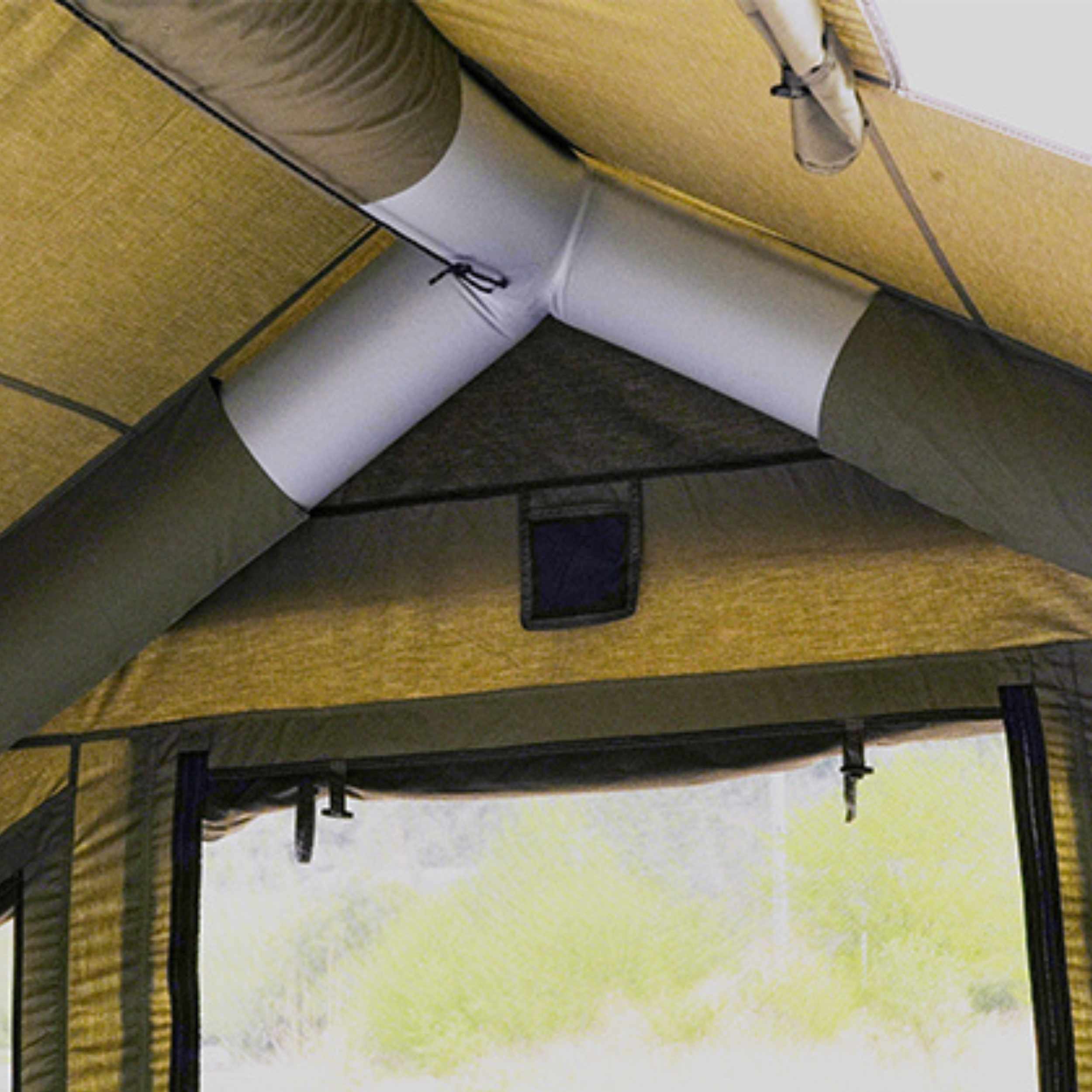 Green Inflatable Tent 🏕️ Coody 8.0 with Custom Tent Carpet