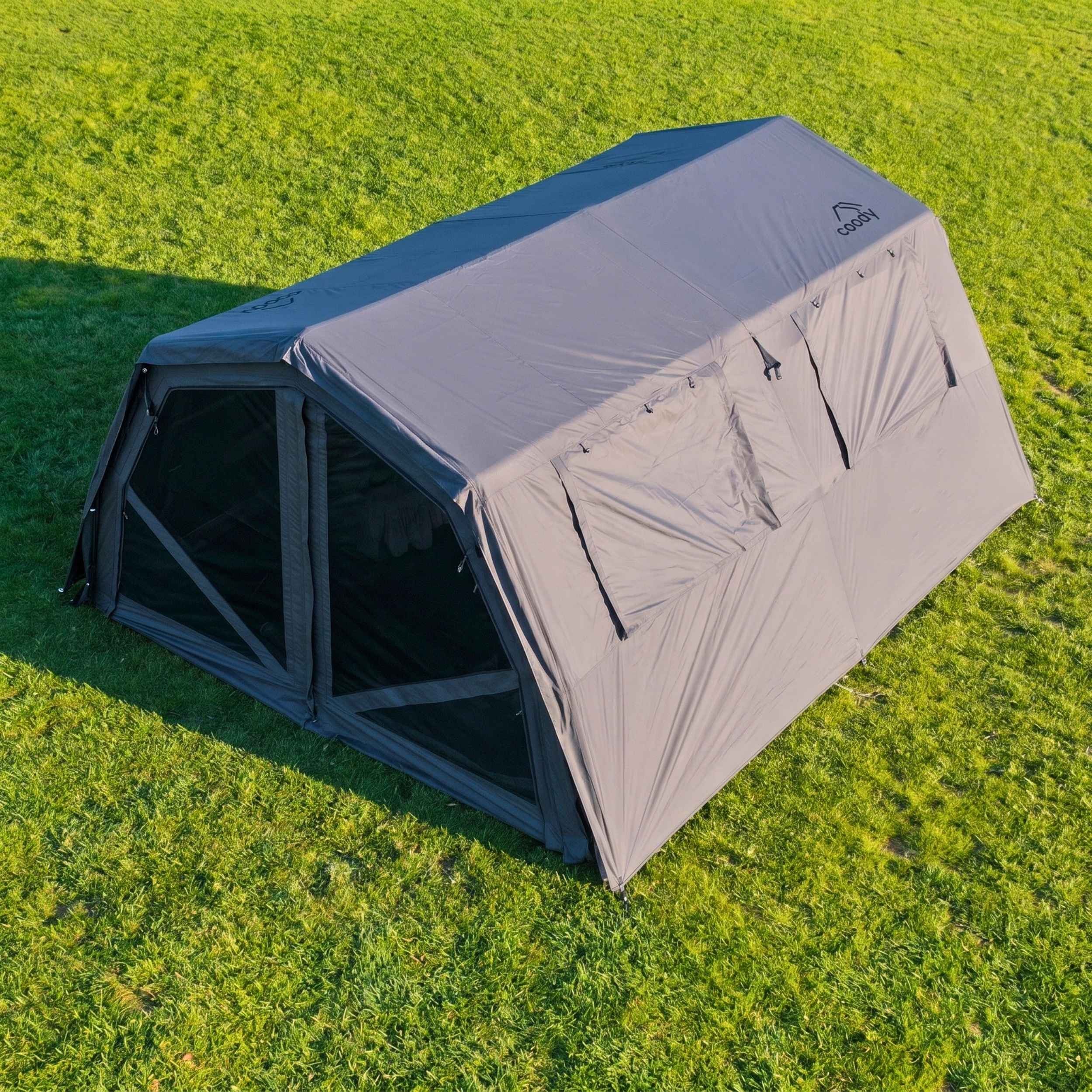 Coody Familia AirTent 17.2 PRO Gray (2-10 Person)+Electric Pump+Ground