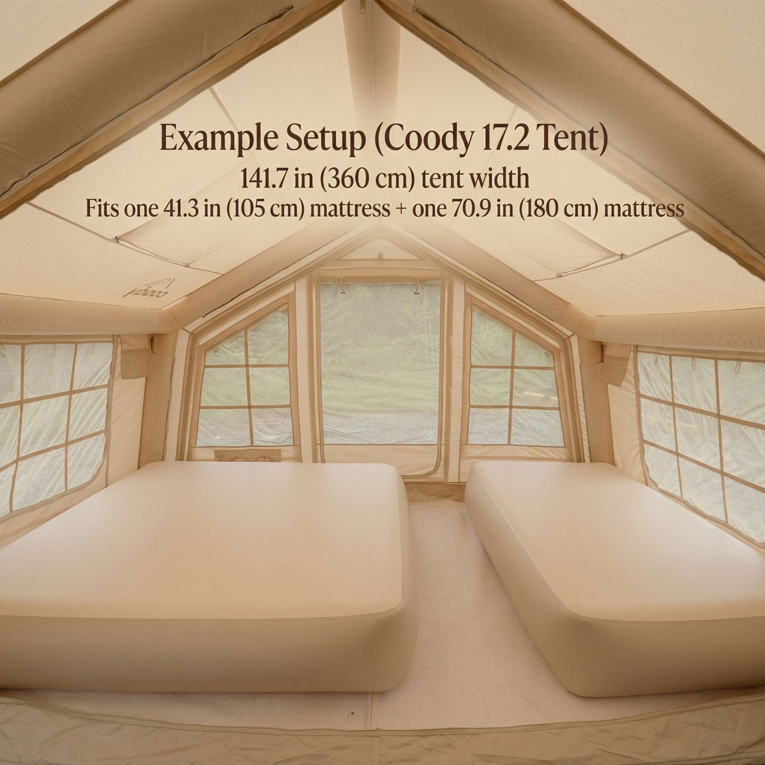 Coody Coreo Air Mattress Single (105 × 200 × 35 cm) – Structured Air Block Inflatable Bed, Compact Pack Design