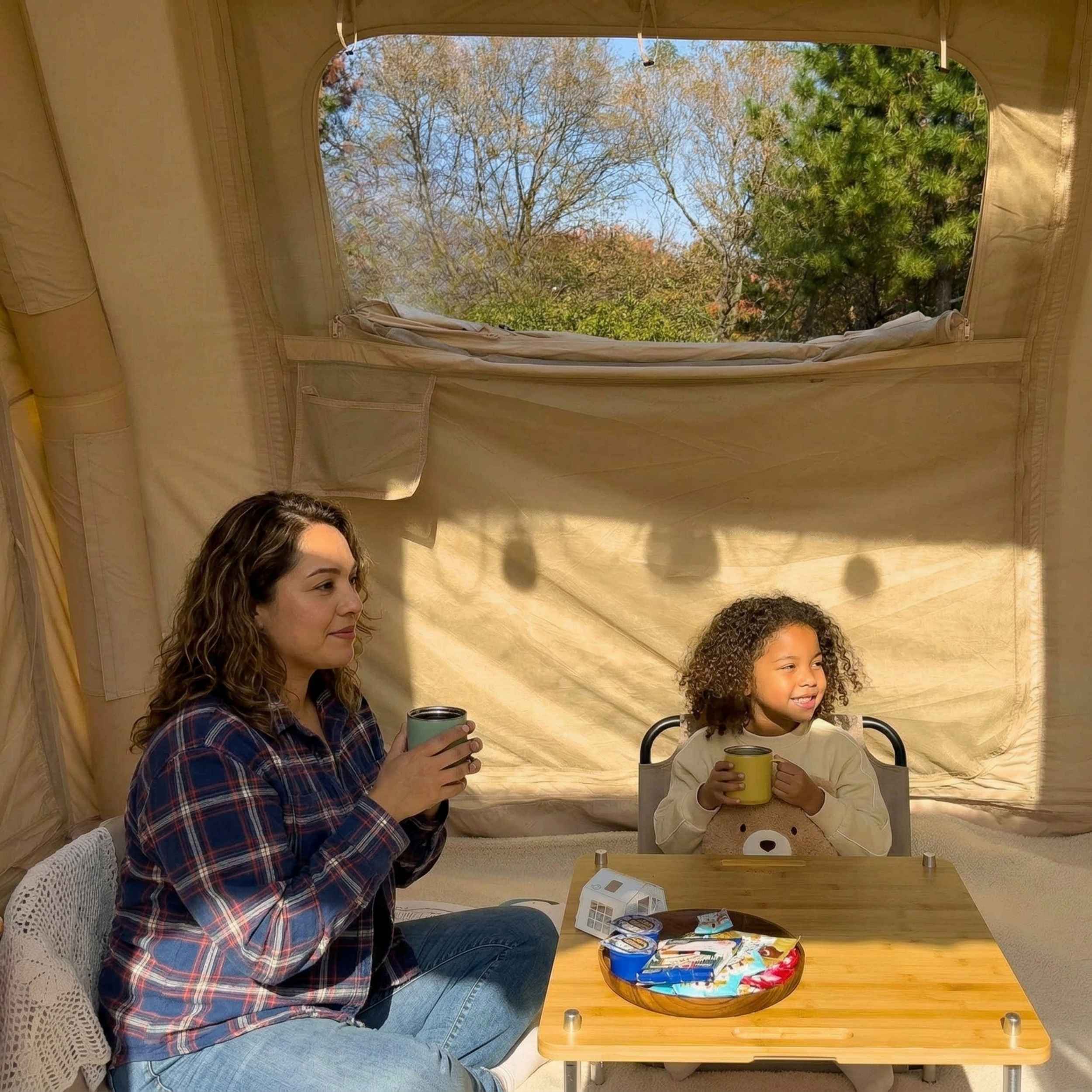 Coody Familia Pro AirTent 17.2 Beige Inflatable Tent for Camping (2-10 Person)