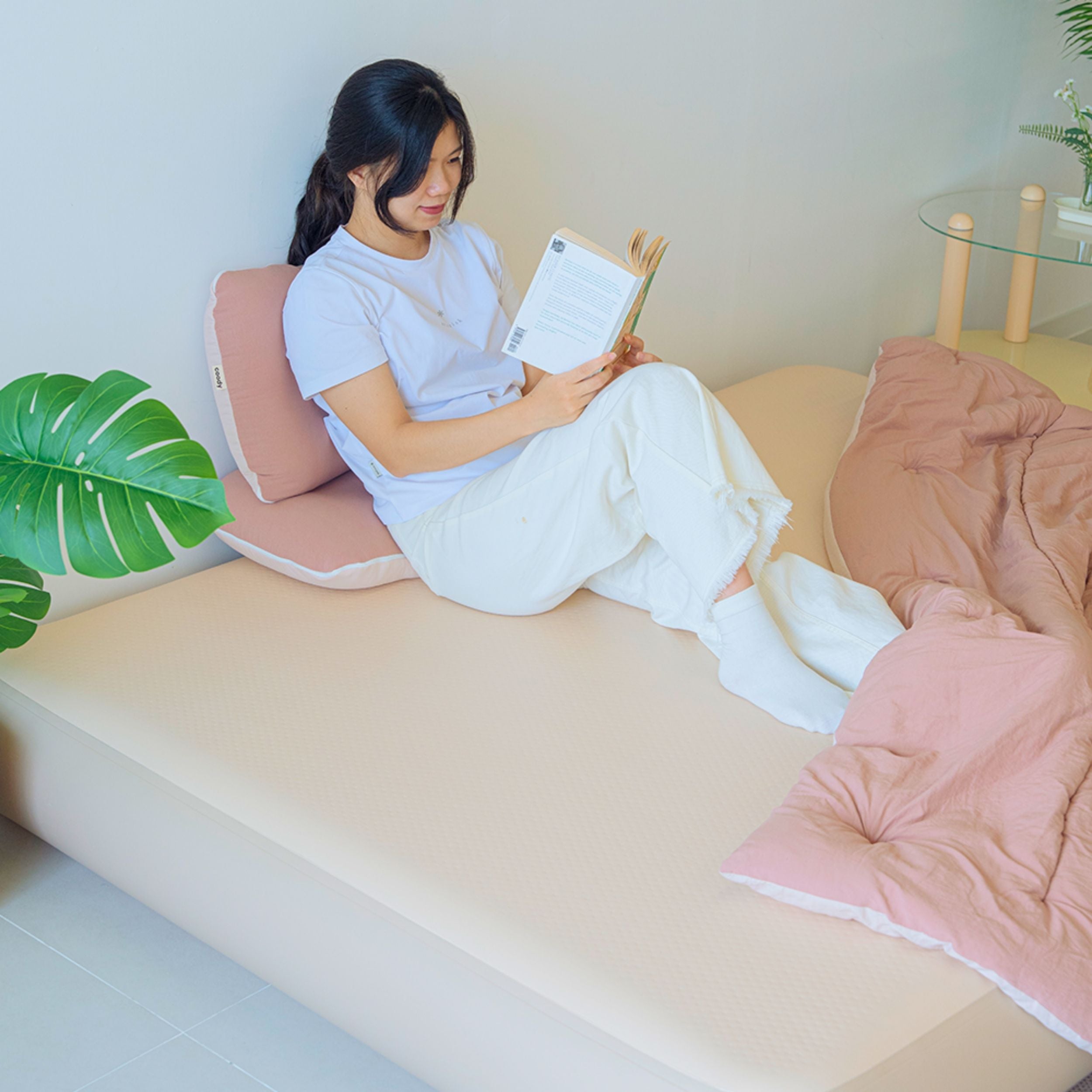 Coody Coreo Air Mattress Single (105 × 200 × 35 cm) – Structured Air Block Inflatable Bed, Compact Pack Design