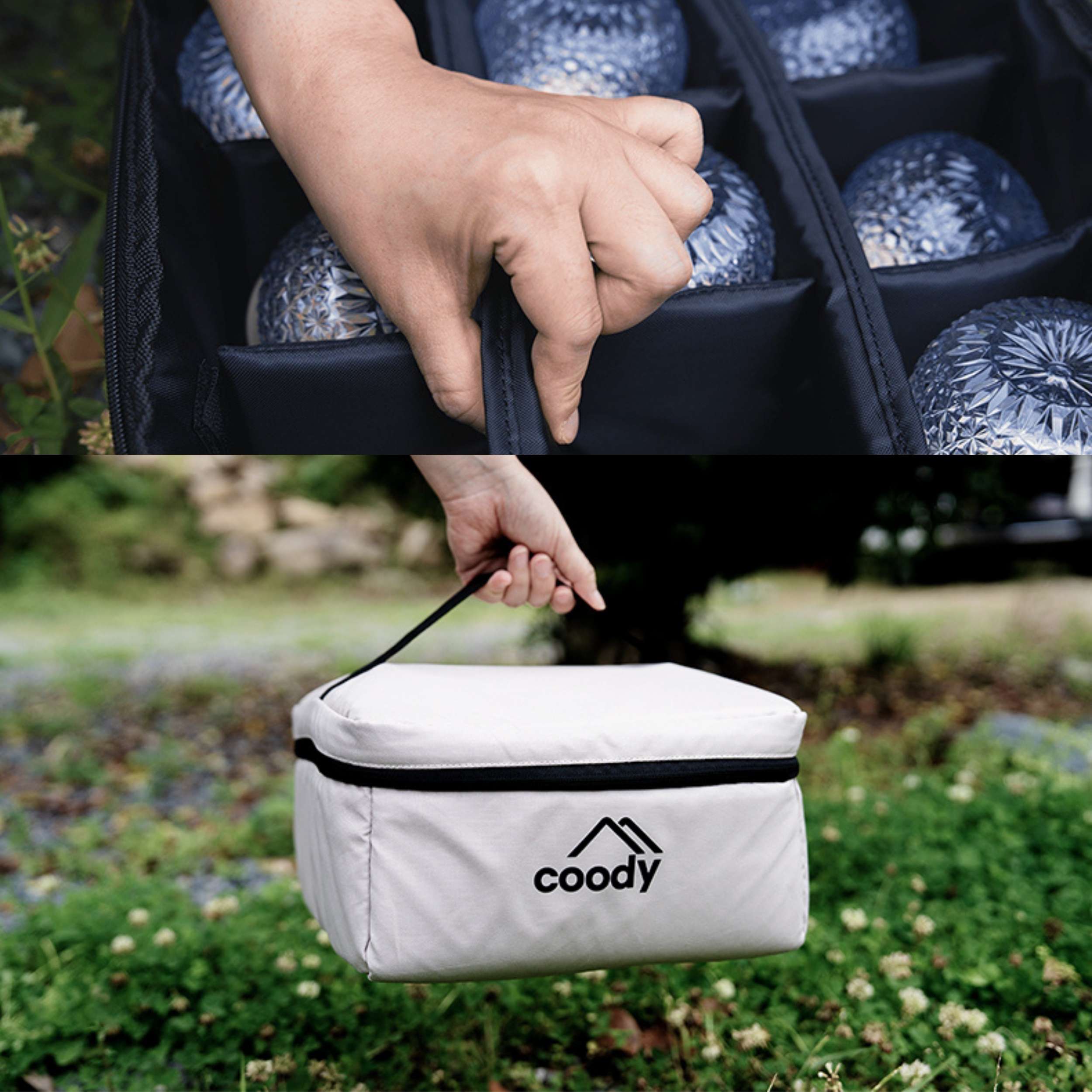 Bolsa térmica blanda Coody de 20 L: capacidad para hasta 30 latas, aislamiento NBR de alta densidad de 20 mm, cierre hermético, beige