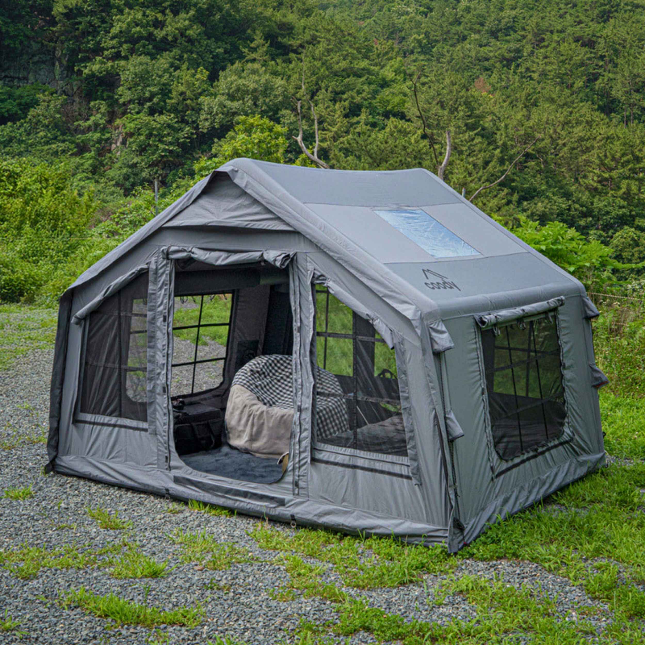 Coody 8.0 Air Tent Gray - Inflatable Tent House for Camping (1-4 Person)