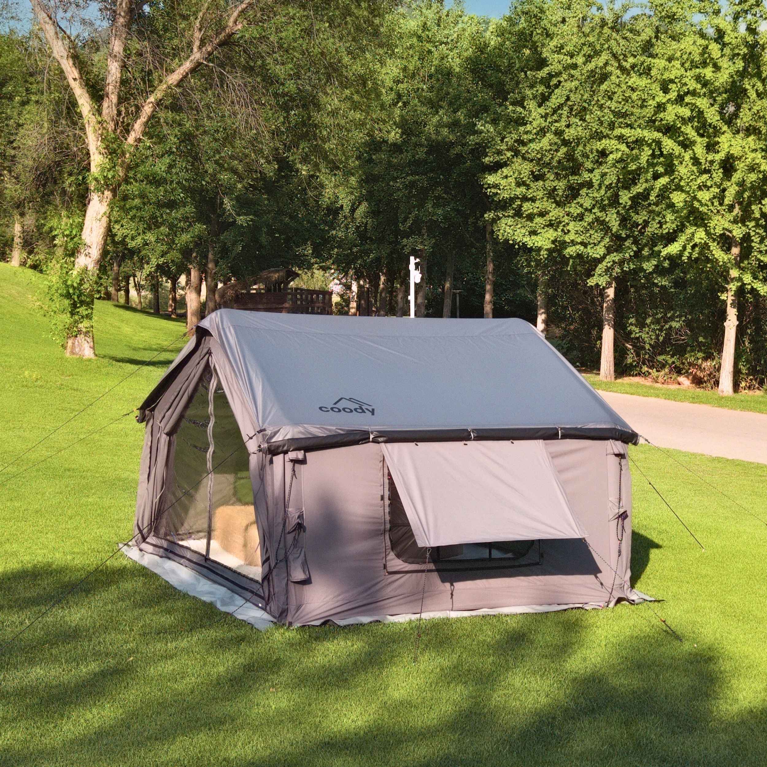 Coody 10.0 Gray Inflatable Tent House for Camping (2-4 Person)