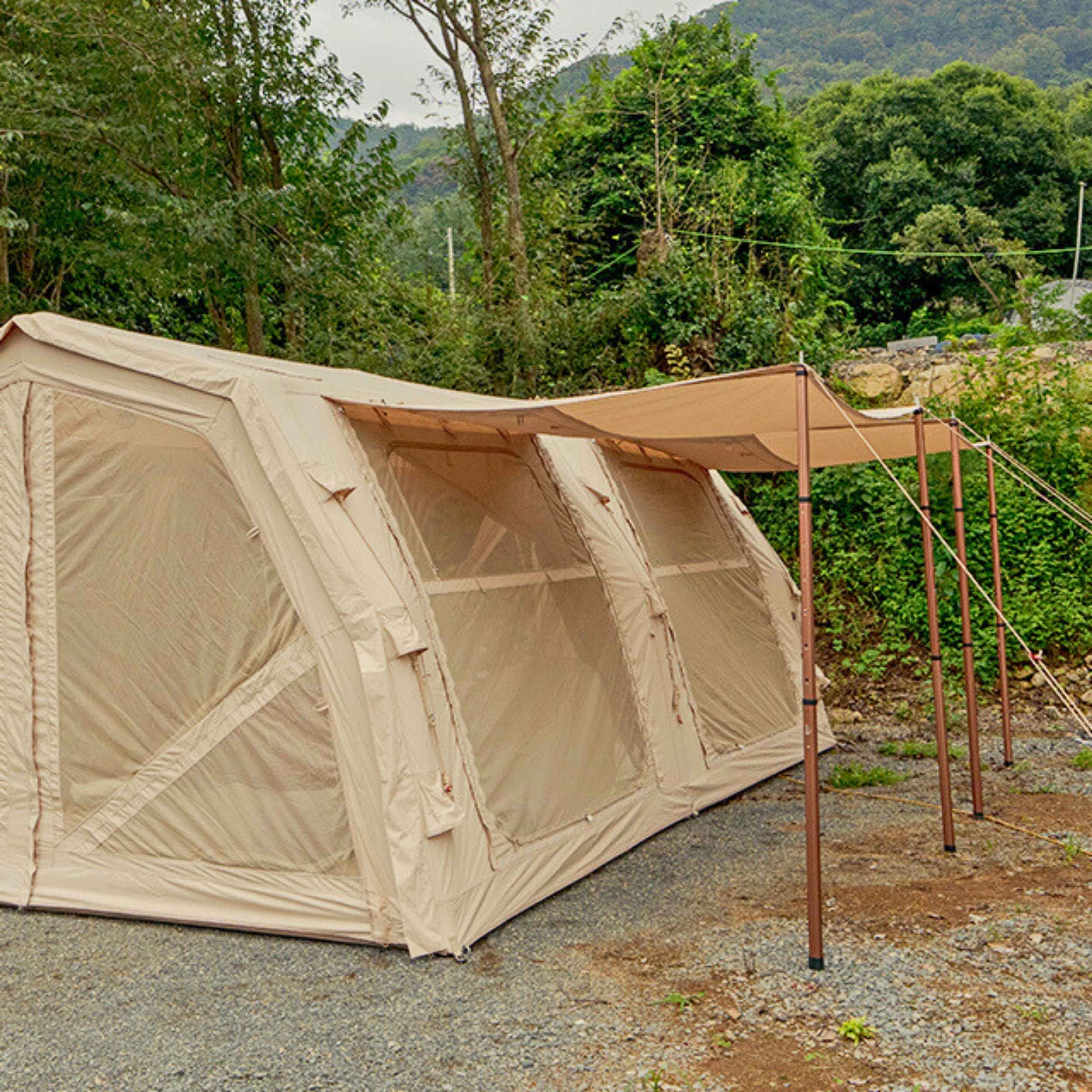 Coody Familia Pro AirTent 17.2 Beige Inflatable Tent for Camping (2-10 Person)