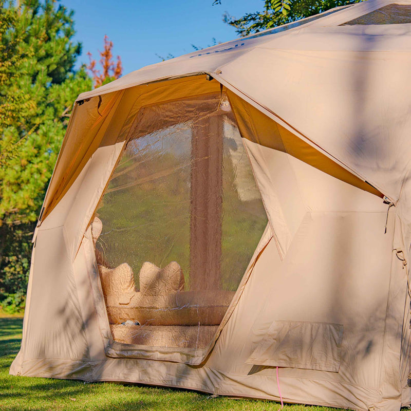 soulpad tent Coody Hub Pro Beige- Inflatable Tent for Camping (2-6 Person)