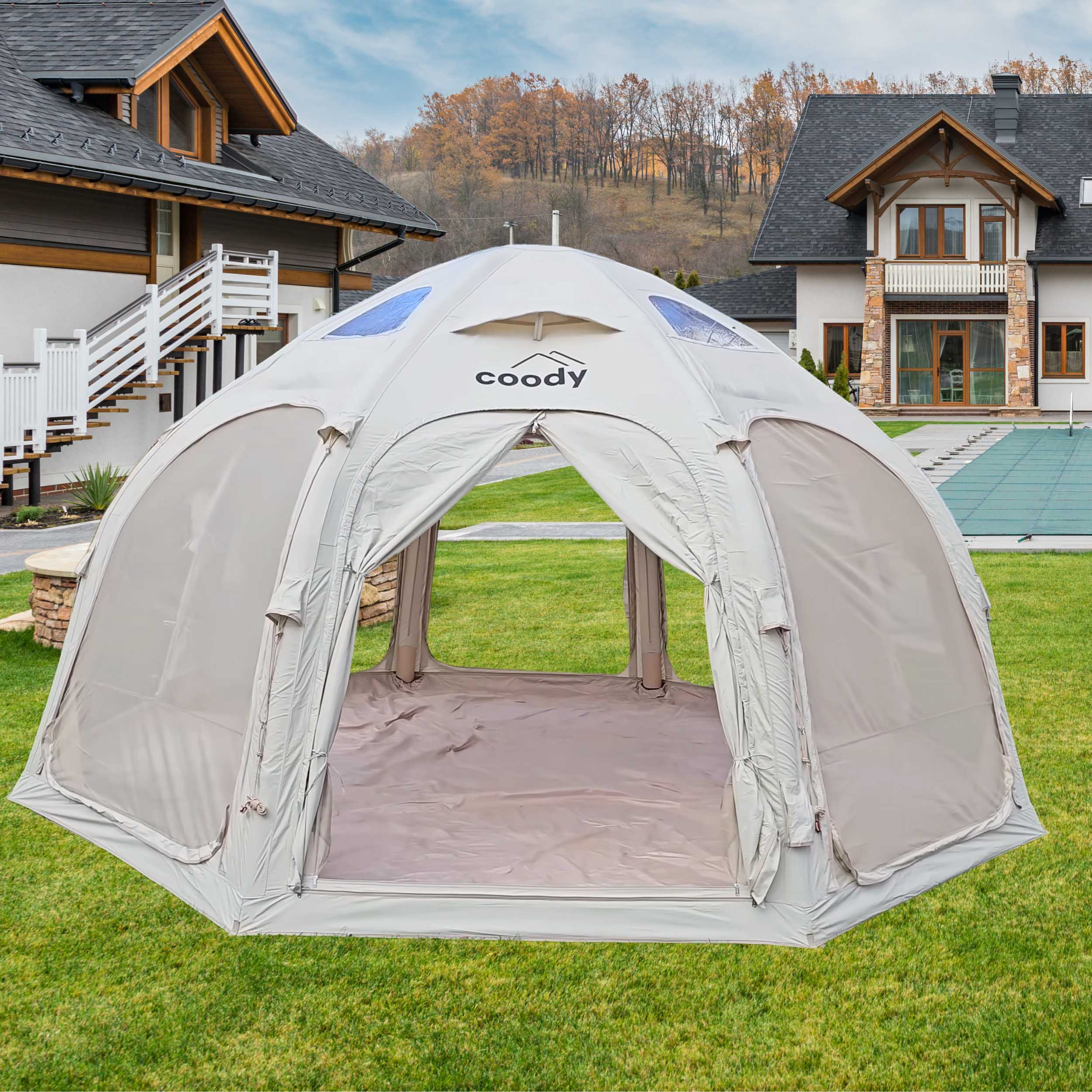 Coody Aurora Dome Beige + Carpet Tailored for Aurora Dome Beige + Electric Pump