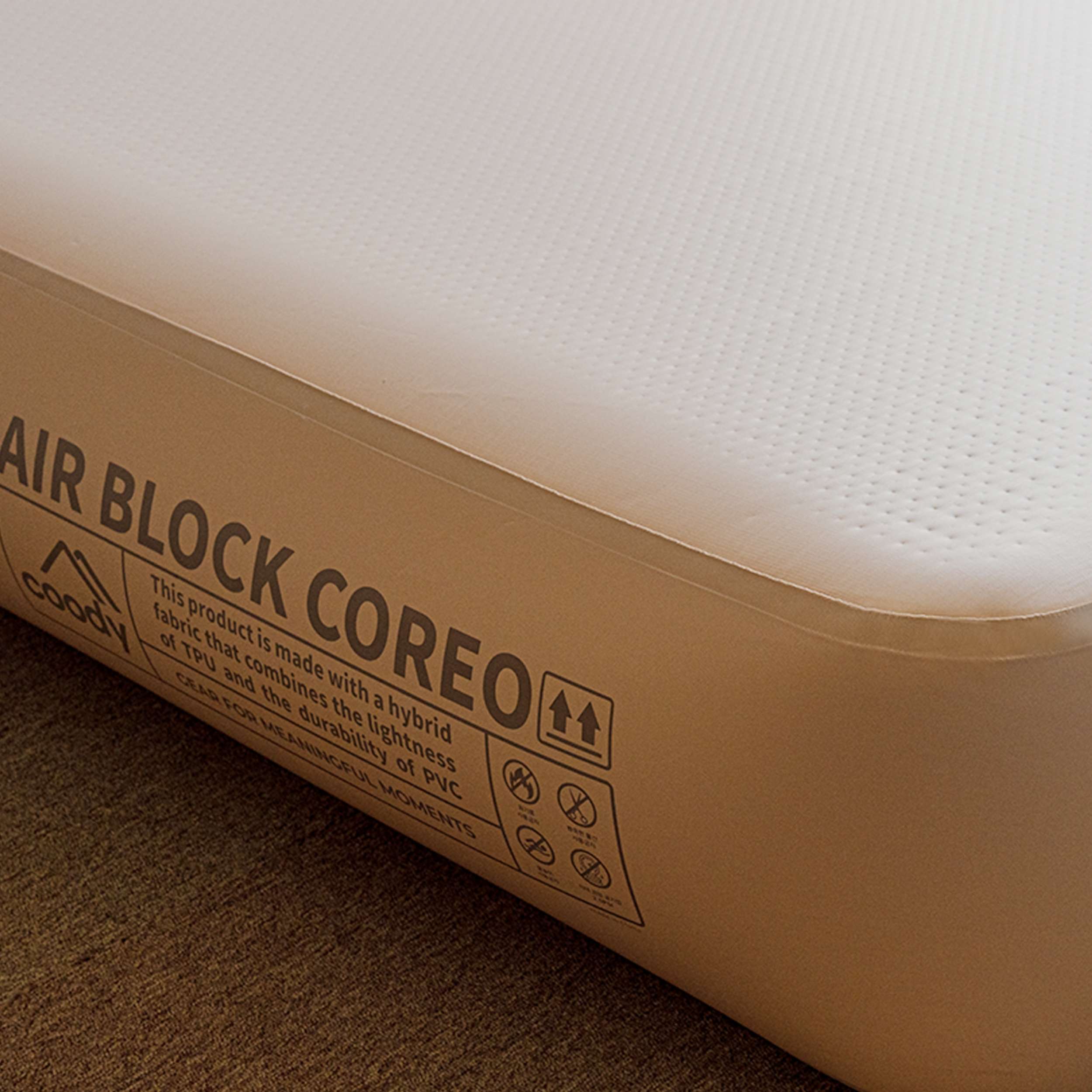 Coody Coreo Air Mattress Single (105 × 200 × 35 cm) – Structured Air Block Inflatable Bed, Compact Pack Design