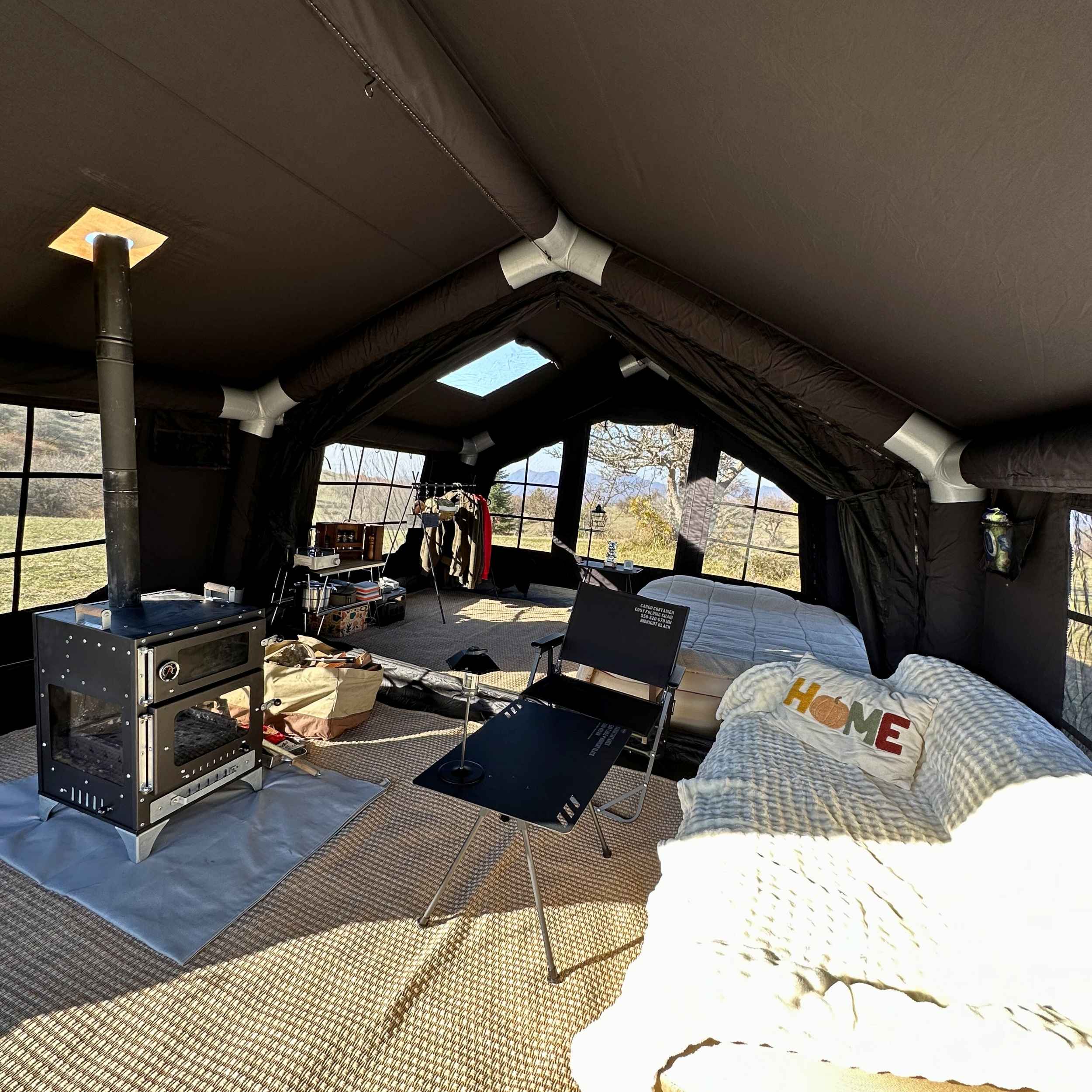 Coody Familia AirTent 17.2 Black Inflatable Tent House for Camping (2-10 Person)