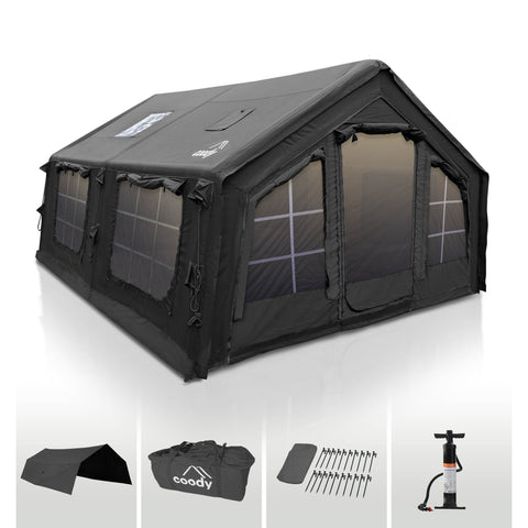Coody 13.6 Black - Inflatable Camping Tent for 2-8 Person