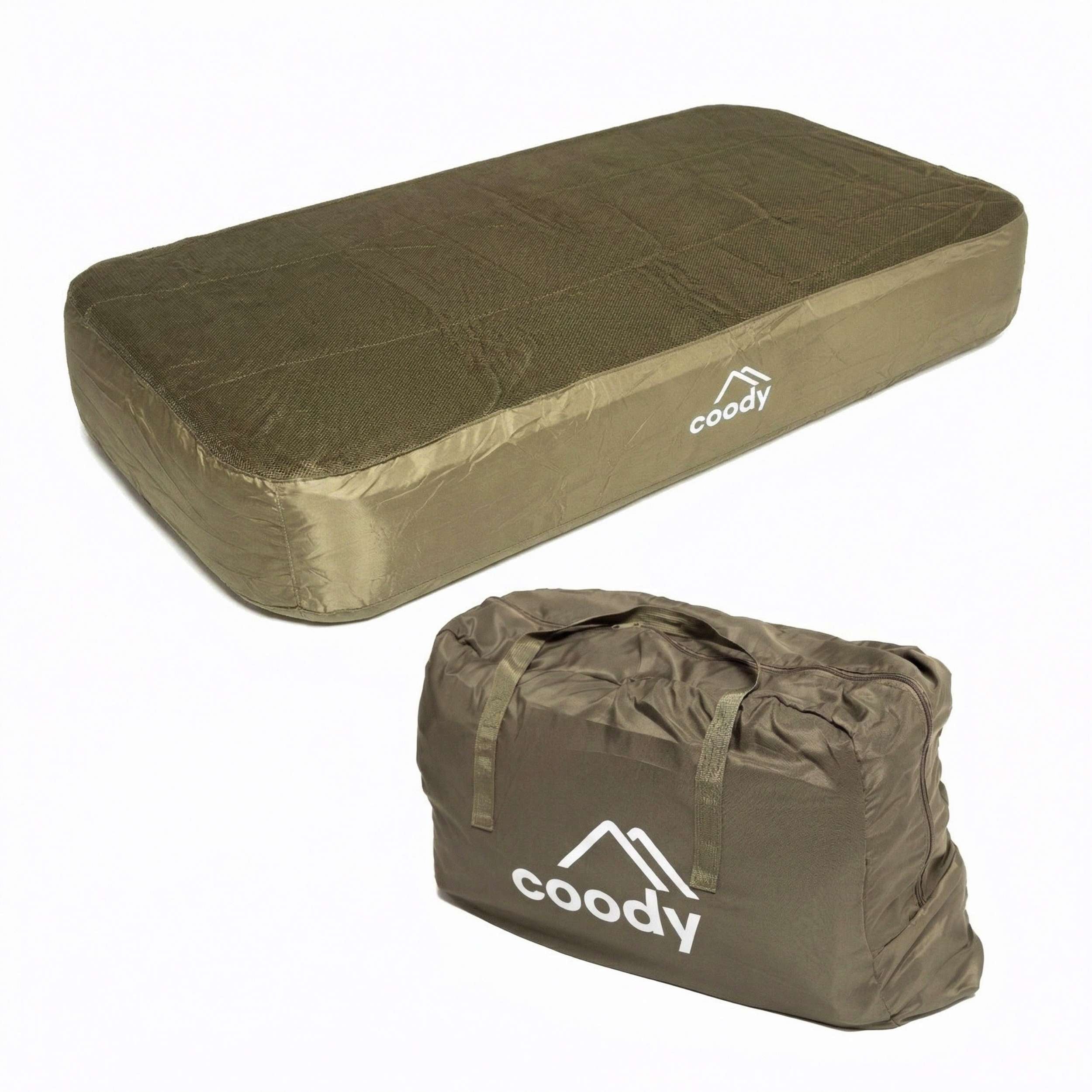 Coody Air Mattress Green Twin XL (197×91×35 cm) – Premium Air Bed with