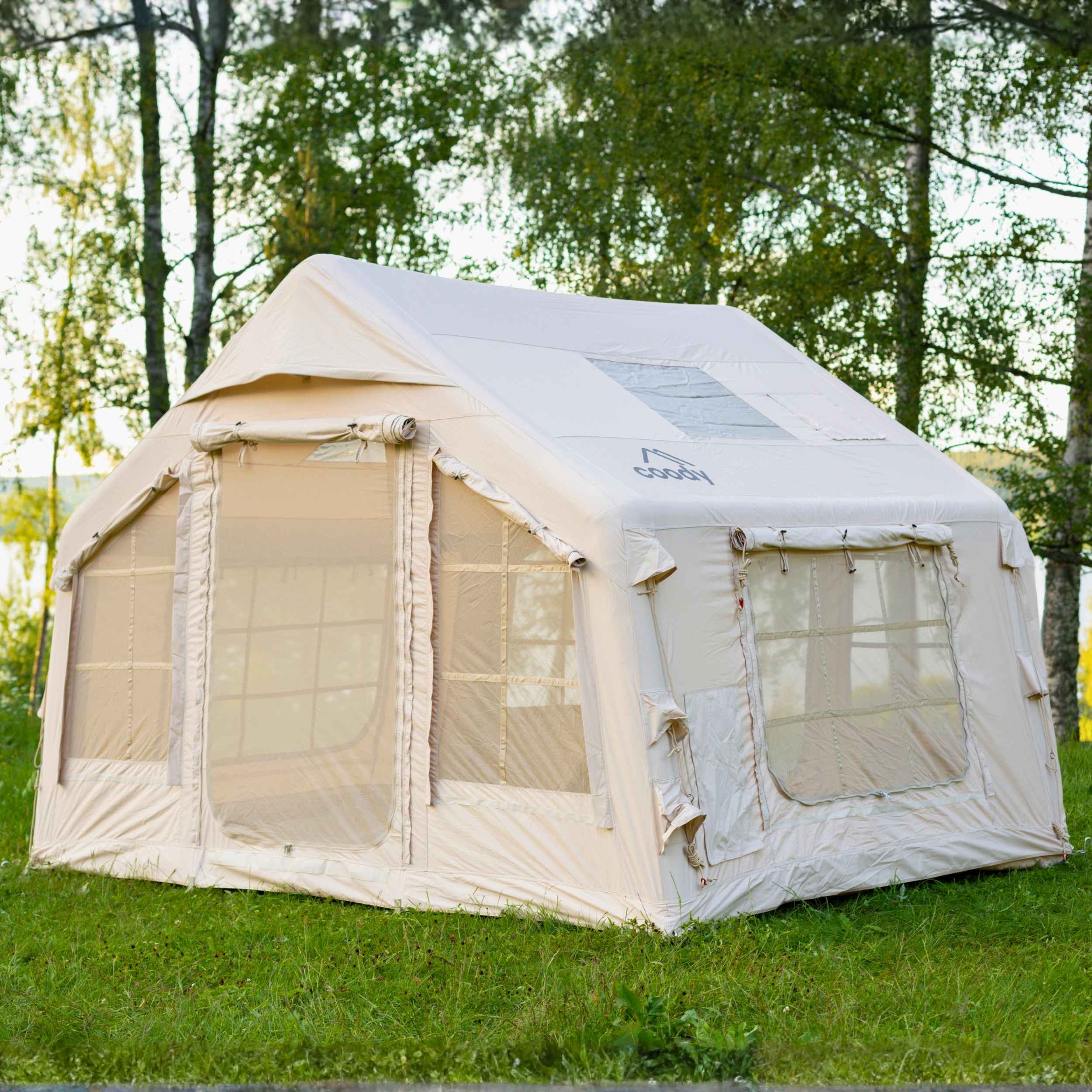 Coody 8.0 Air Tent Beige - Inflatable Tent House for Camping (1-4 Person)