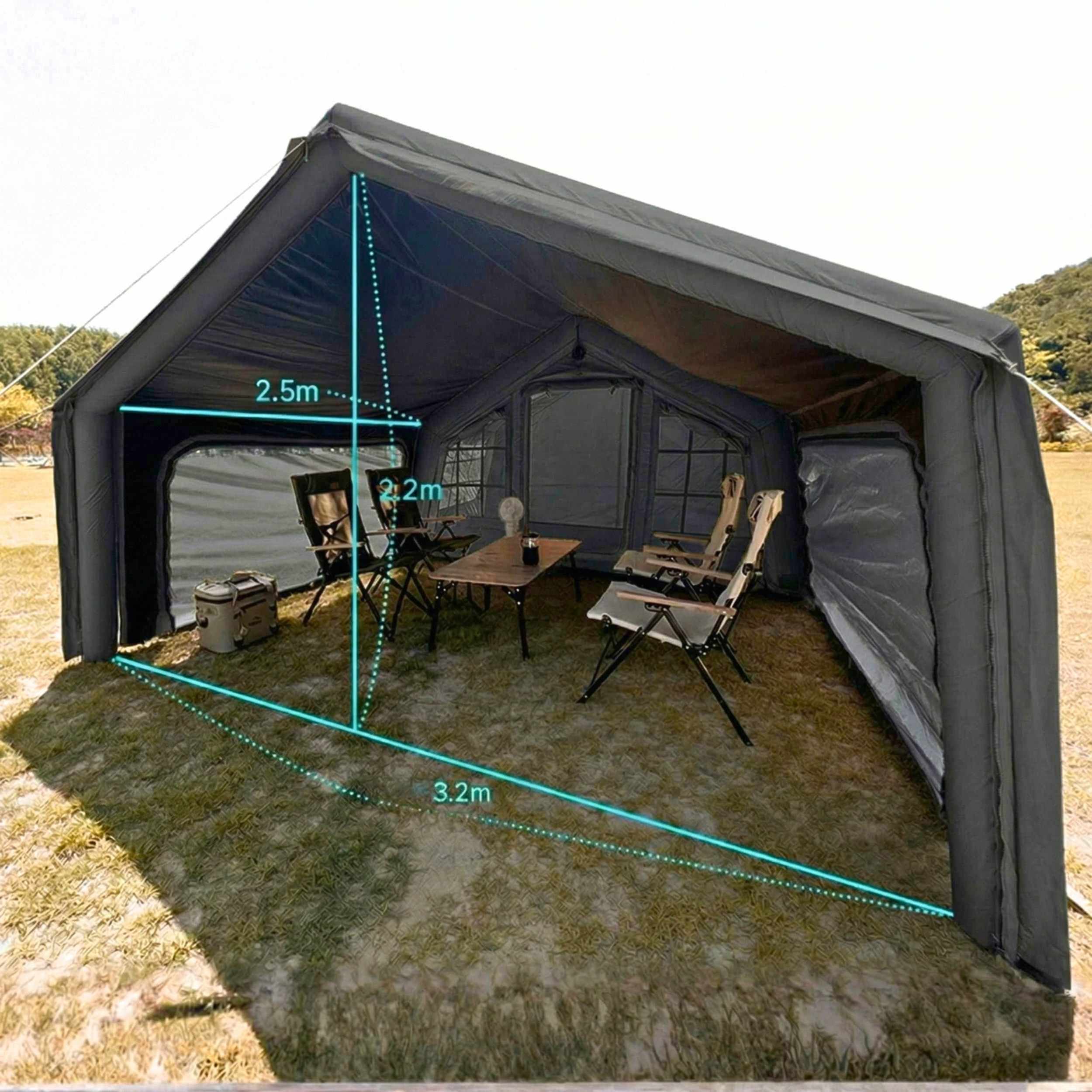Coody AirTarp Inflatable Canopy Extension for 8.0 AirTents – Gray