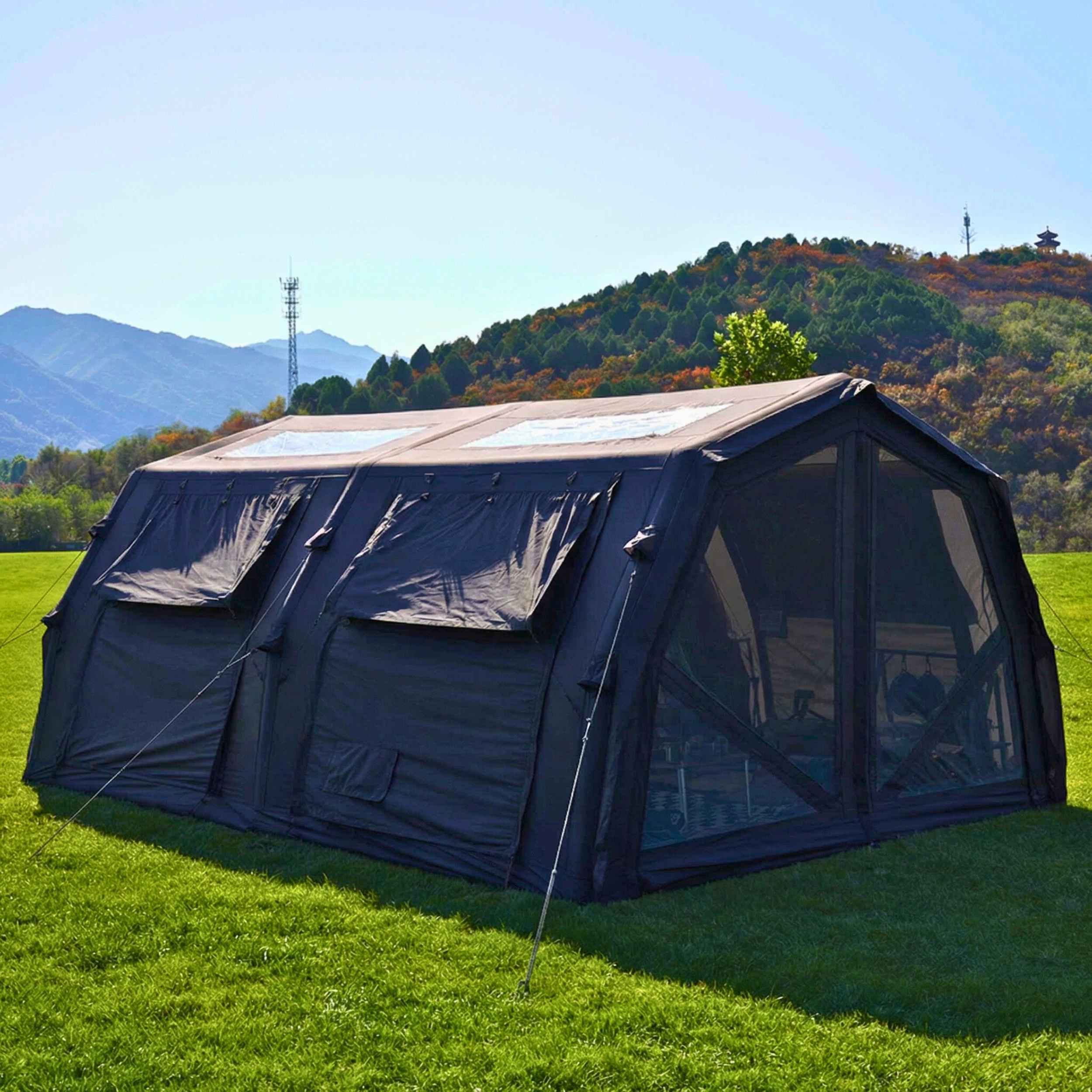 Coody Familia Pro AirTent 17.2 Black Inflatable Tent for Camping (2-10 Person)