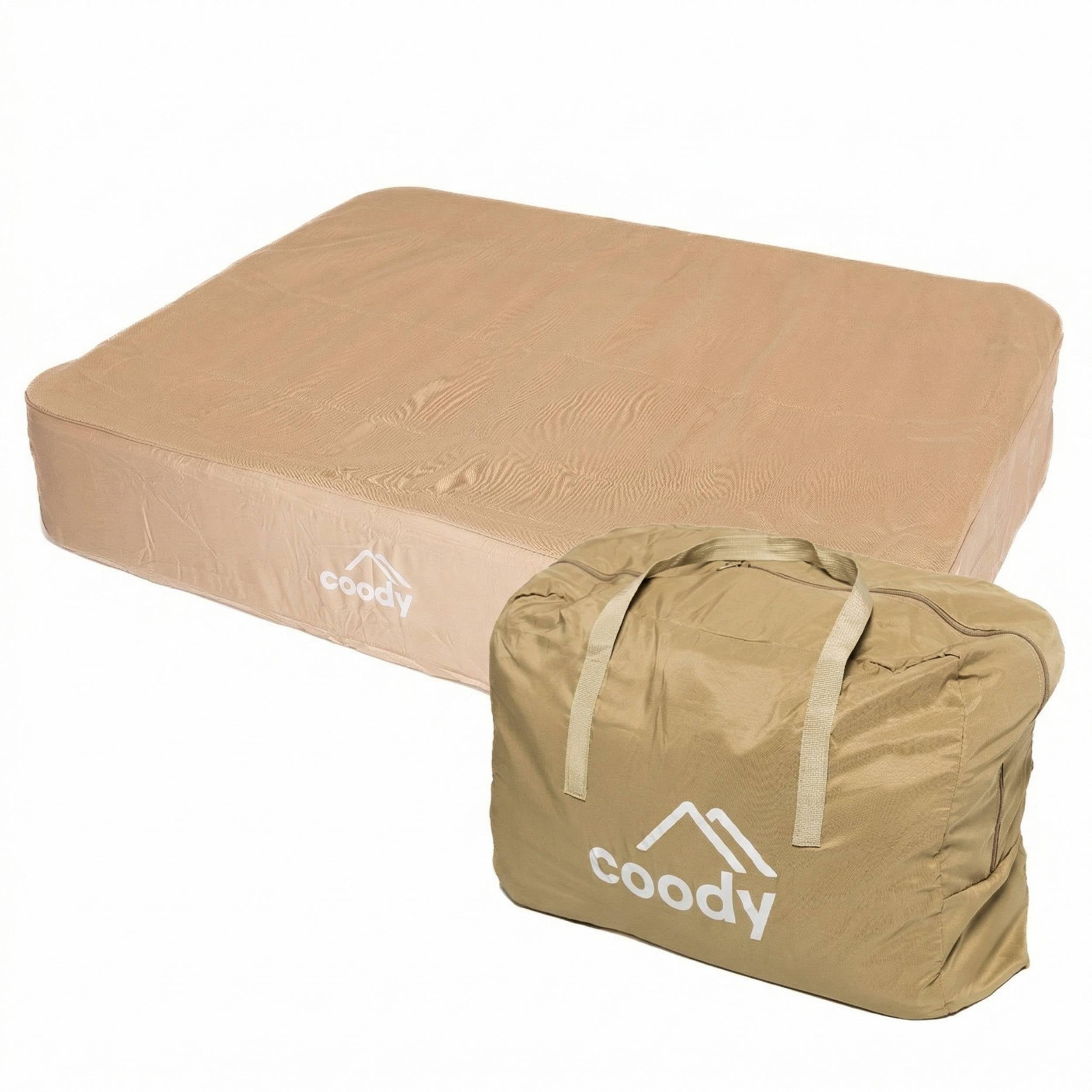 Coody Air Mattress Beige Queen (197×150×35 cm) – Premium Air Bed with