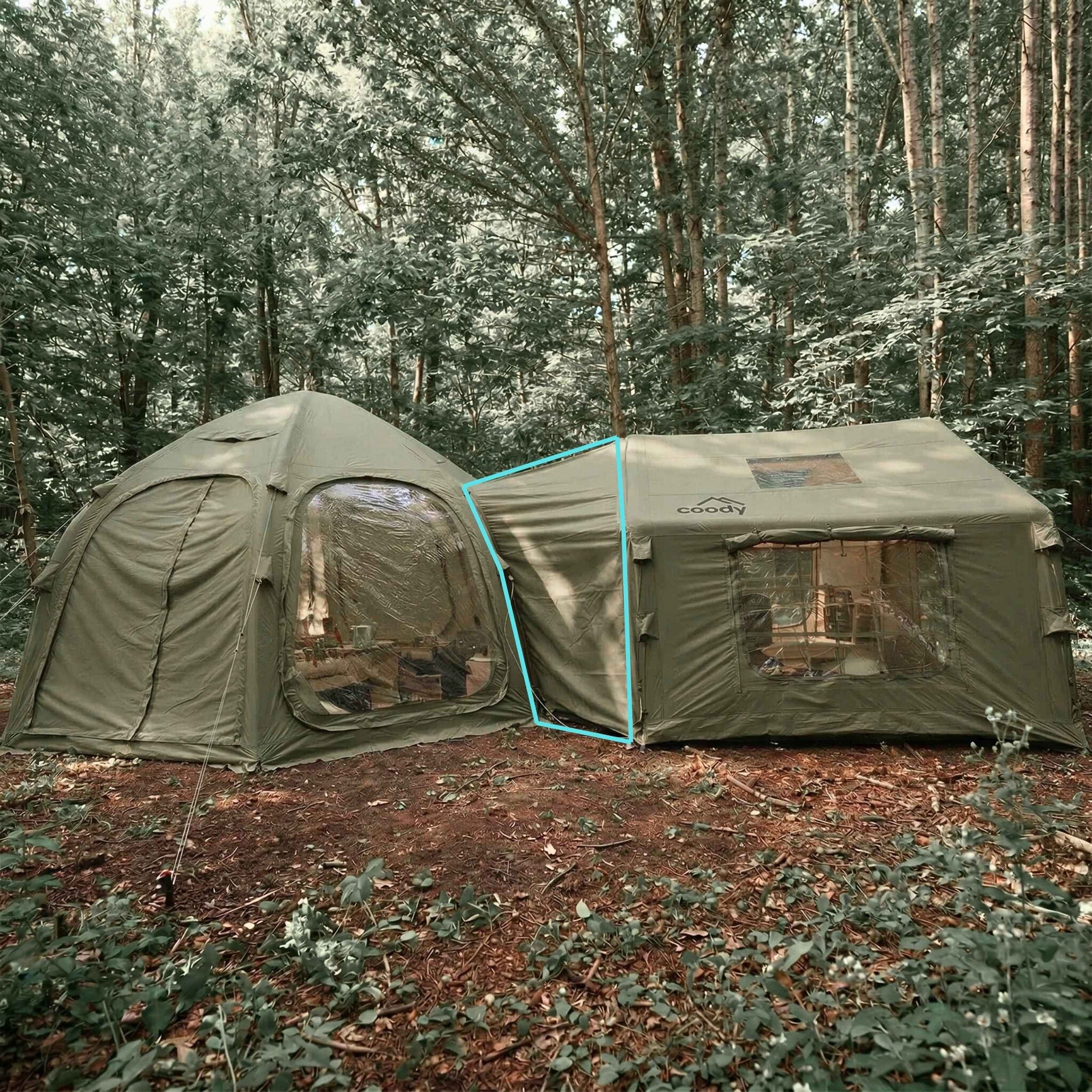 coody tent 8.0 Coody Tent Connector Aurora Dome-to-8.0 Tent (Forest Green)