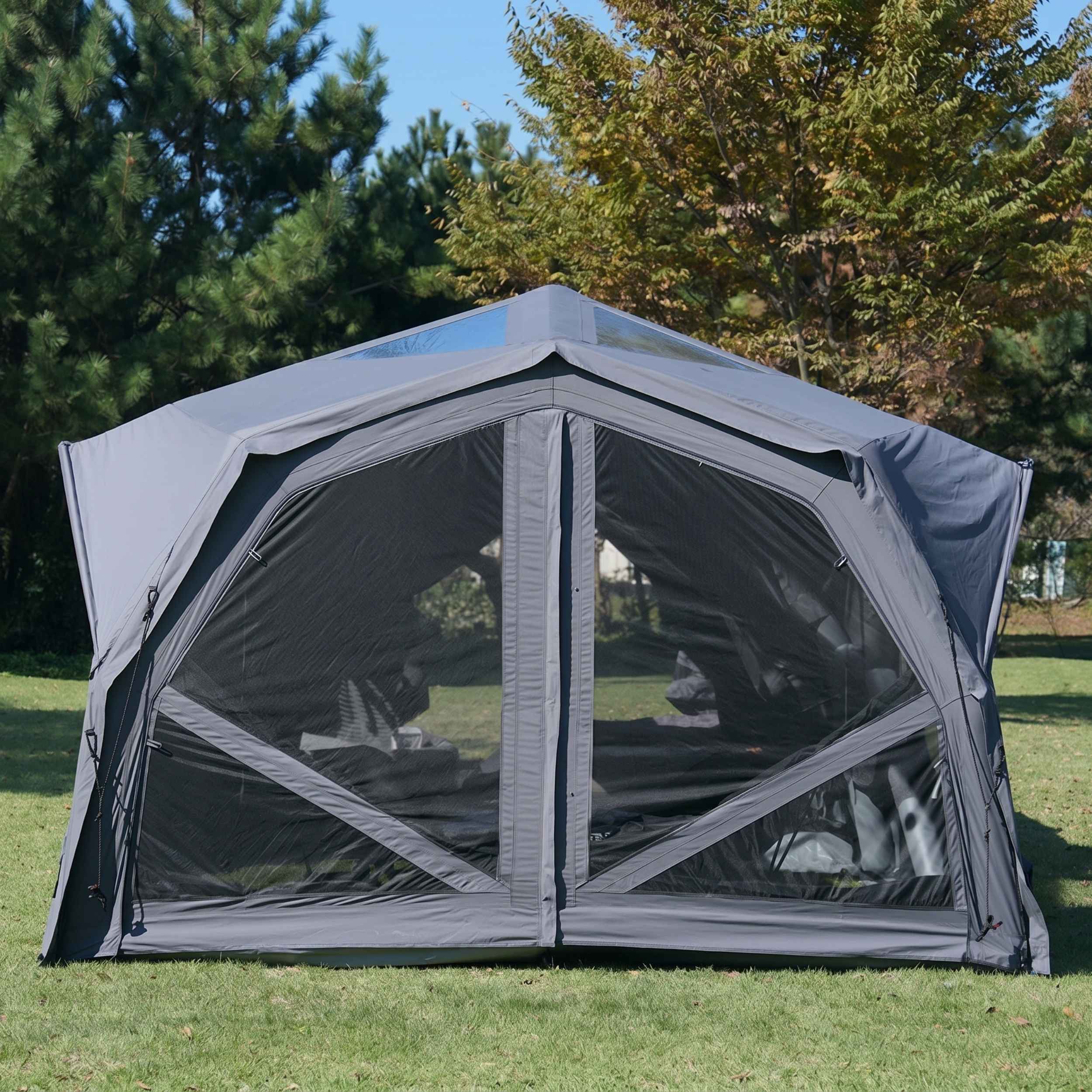 Coody Hub Pro Gray - Inflatable Tent for Camping (2-6 Person)