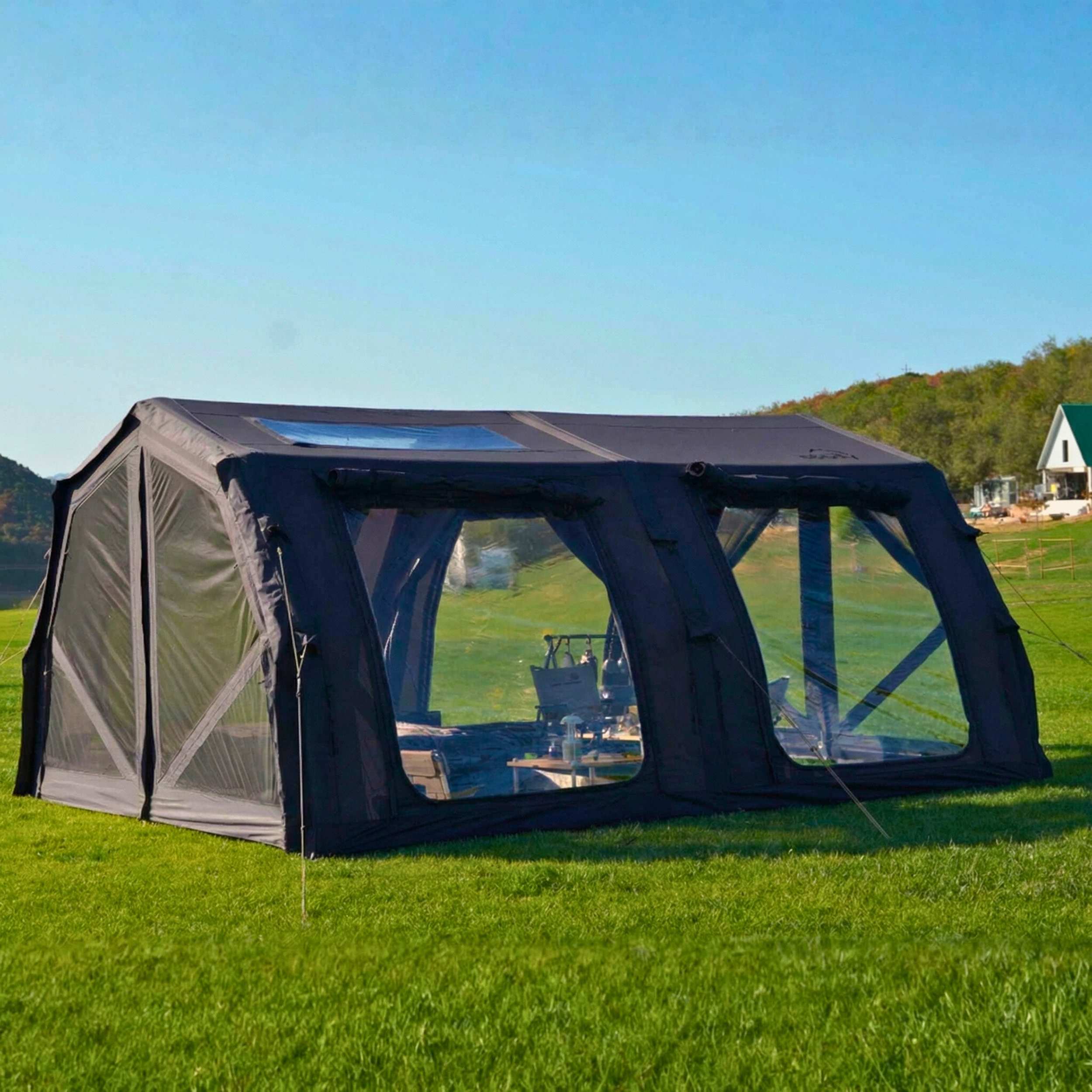 Coody Familia Pro AirTent 17.2 Black Inflatable Tent for Camping (2-10 Person)