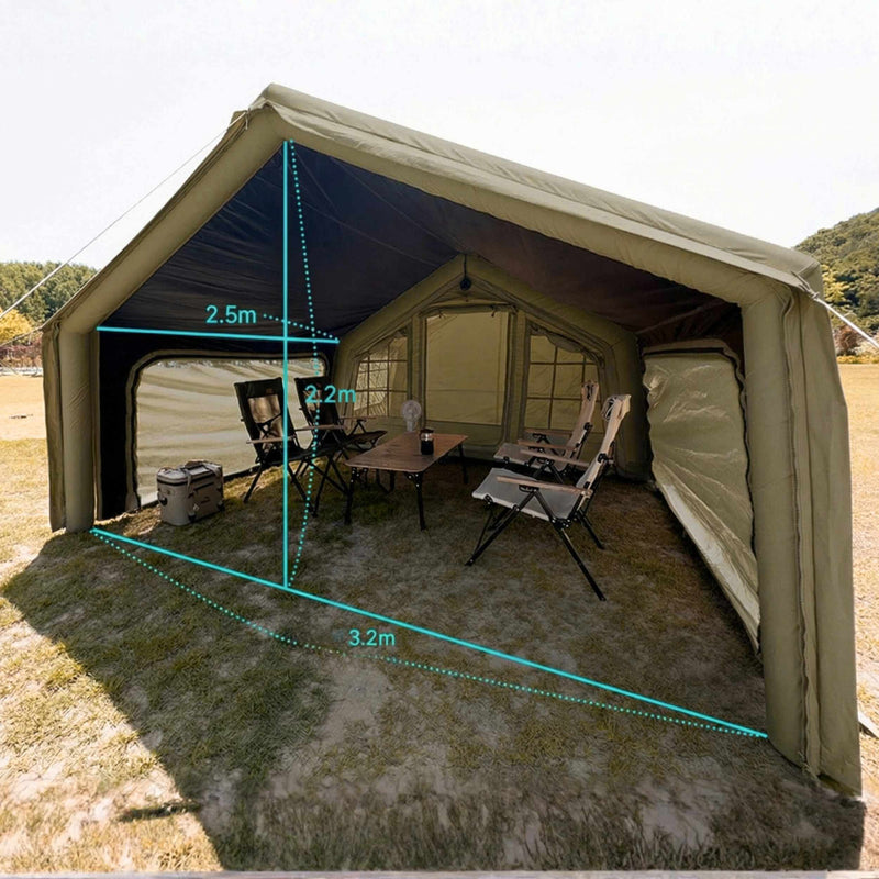 Coody AirTarp Inflatable Canopy Extension for 8.0 AirTents – Forest green