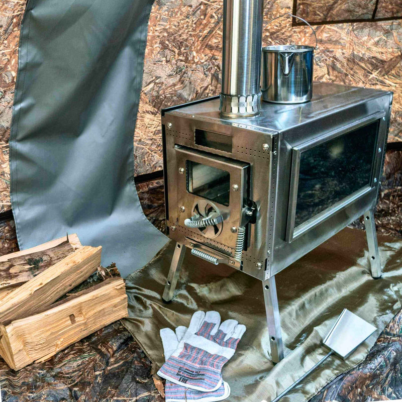 tent stove Coody Familia AirTent 17.2 Beige – Inflatable Hot with Jack, 2–10 People + Wood Stove Caminus M Farbgebung:Illusion Türkis Meinl Percussion Cajon Box 17.5Ah Legs are 18 long