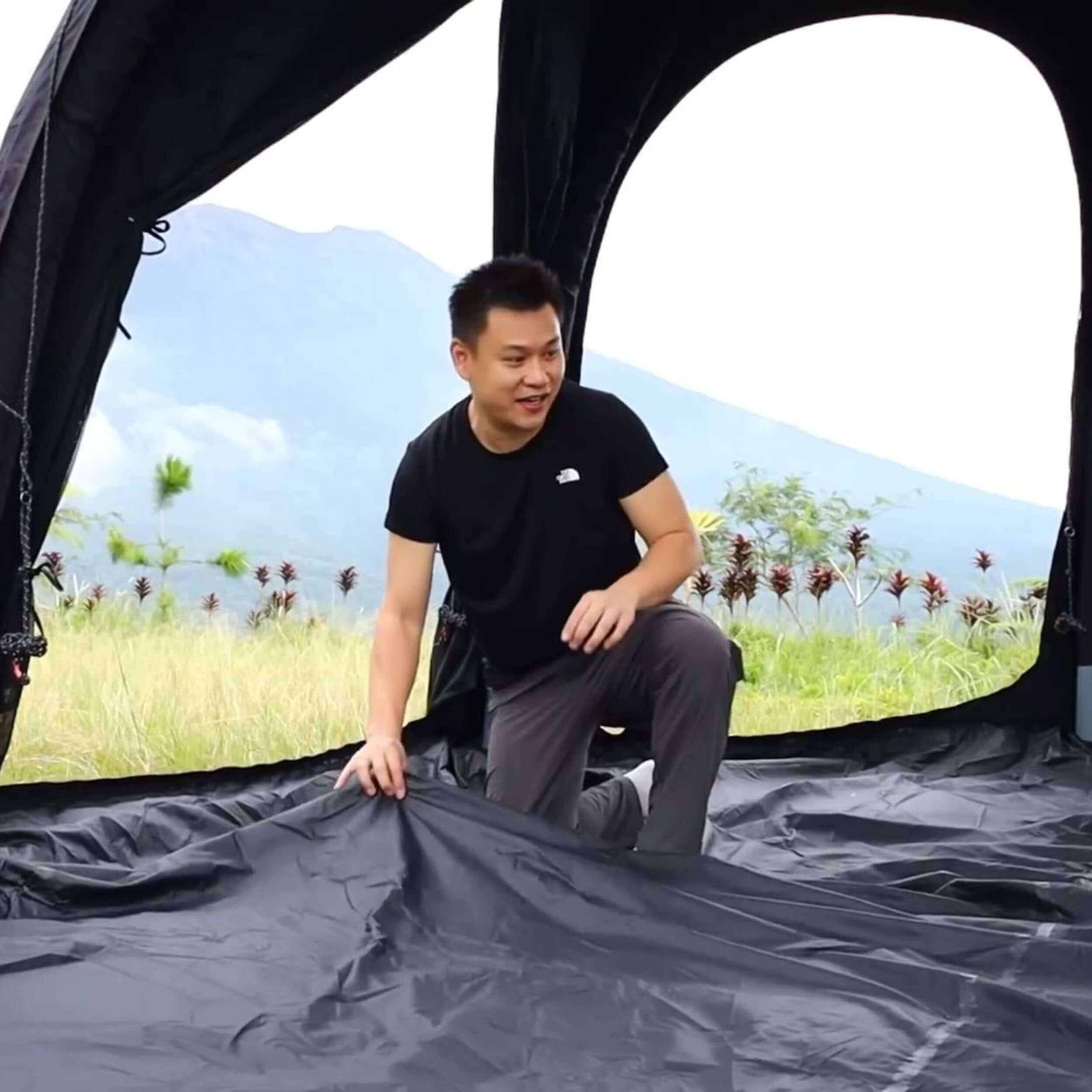 Refugio inflable Coody Aurora Dome negro para 2 a 4 personas