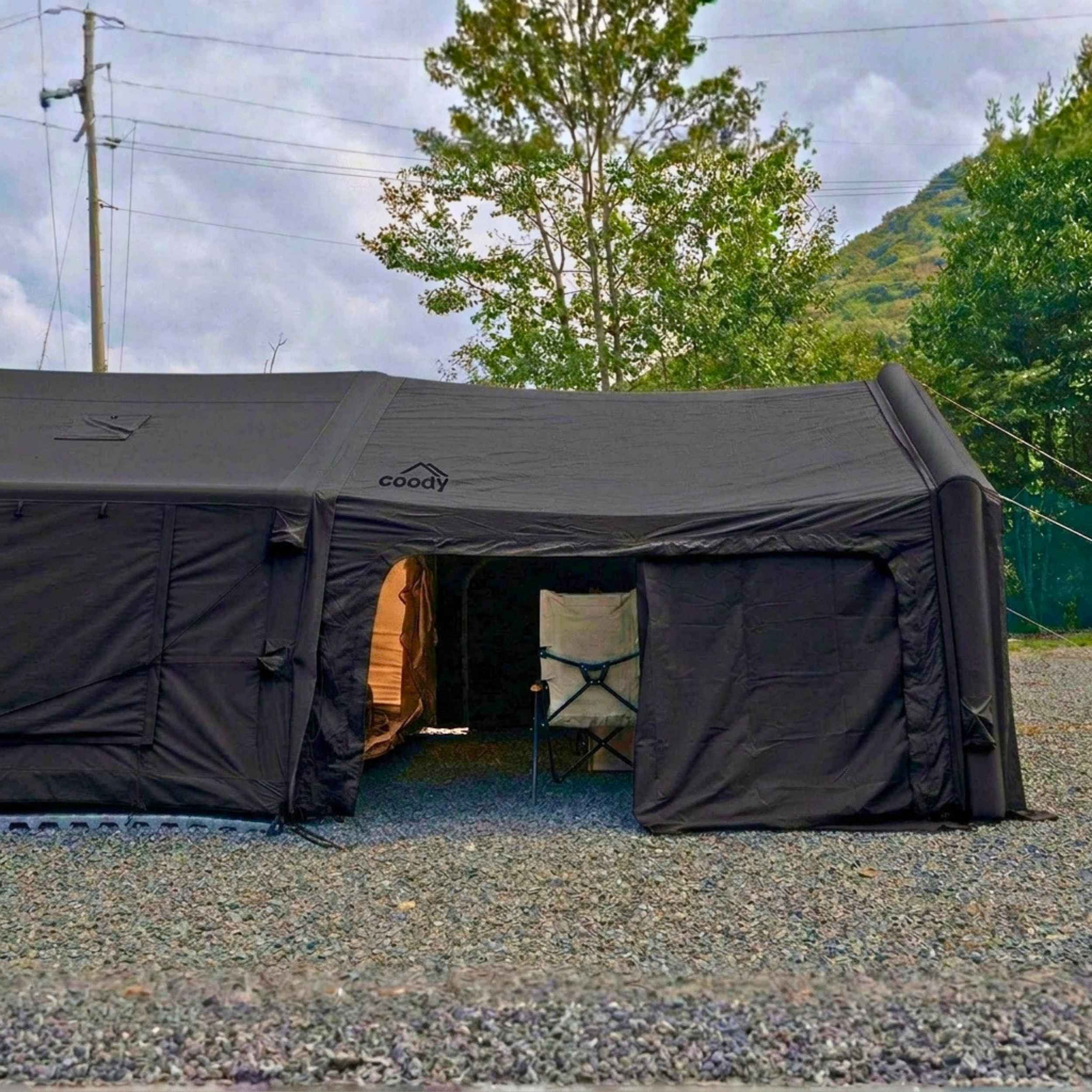 Coody AirTarp Inflatable Canopy Extension for 8.0 AirTents – Black