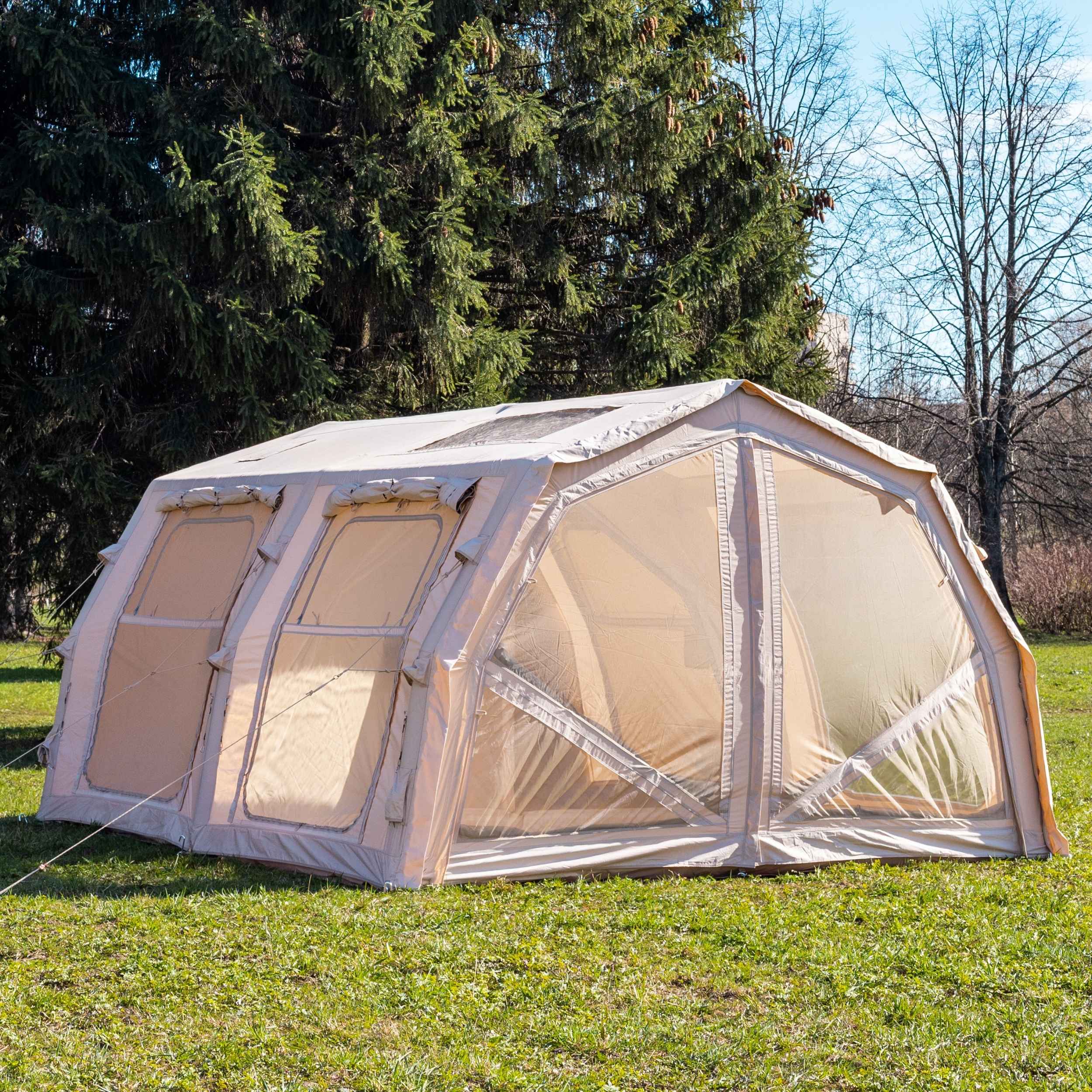 Coody Familia Pro AirTent 17.2 Beige Inflatable Tent for Camping (2-10 Person)