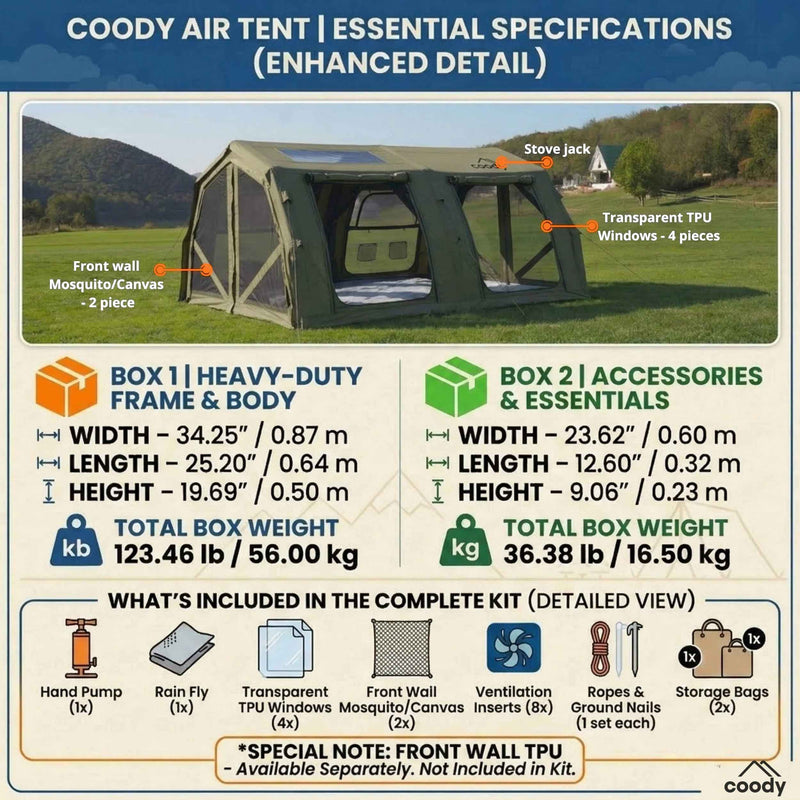 diana outdoor days tent Coody Familia AirTent 17.2 PRO Green Inflatable Tent (2-10 Person)