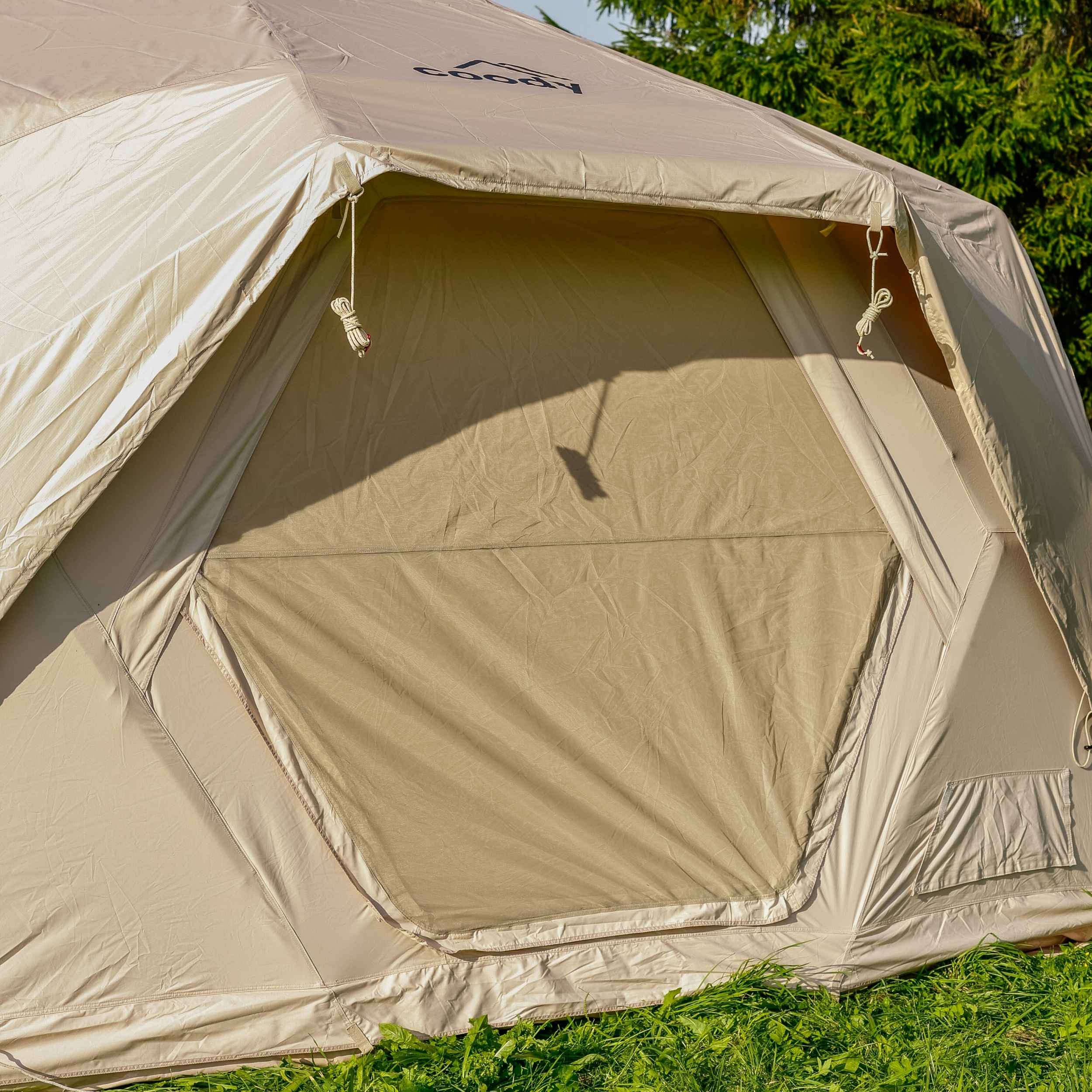 Coody Hub Pro Beige- Inflatable Tent for Camping (2-6 Person)