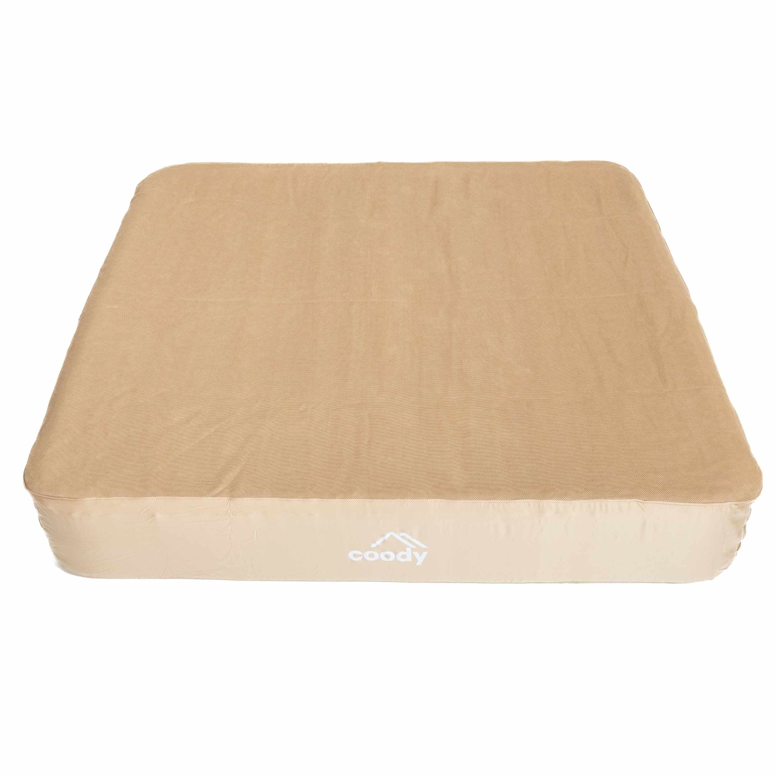 Coody Air Mattress Beige King (197×184×35 cm) – Premium Air Bed with B
