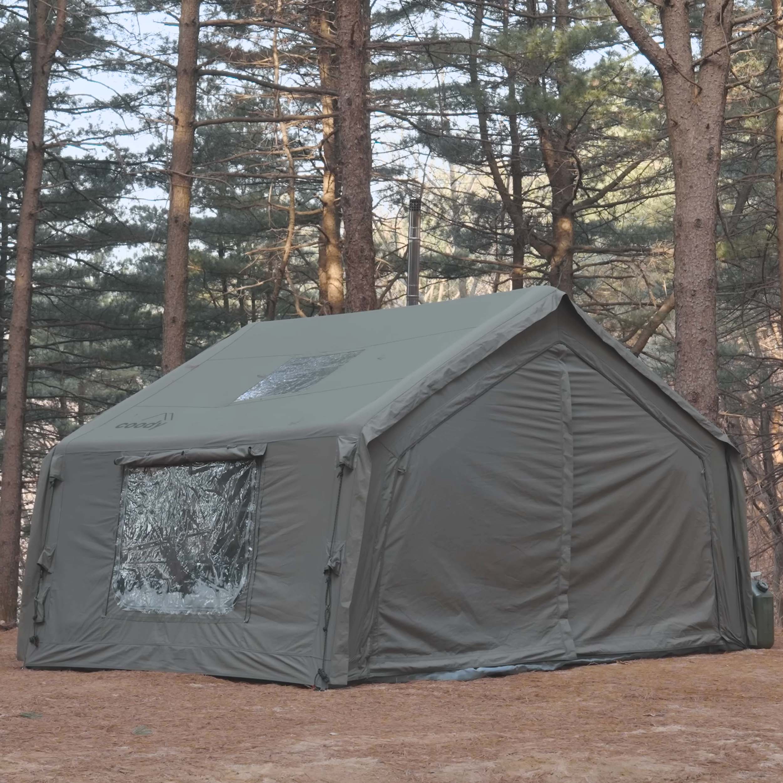 Coody 10 Forest Green - Inflatable Camping Tent for 2-4 Person