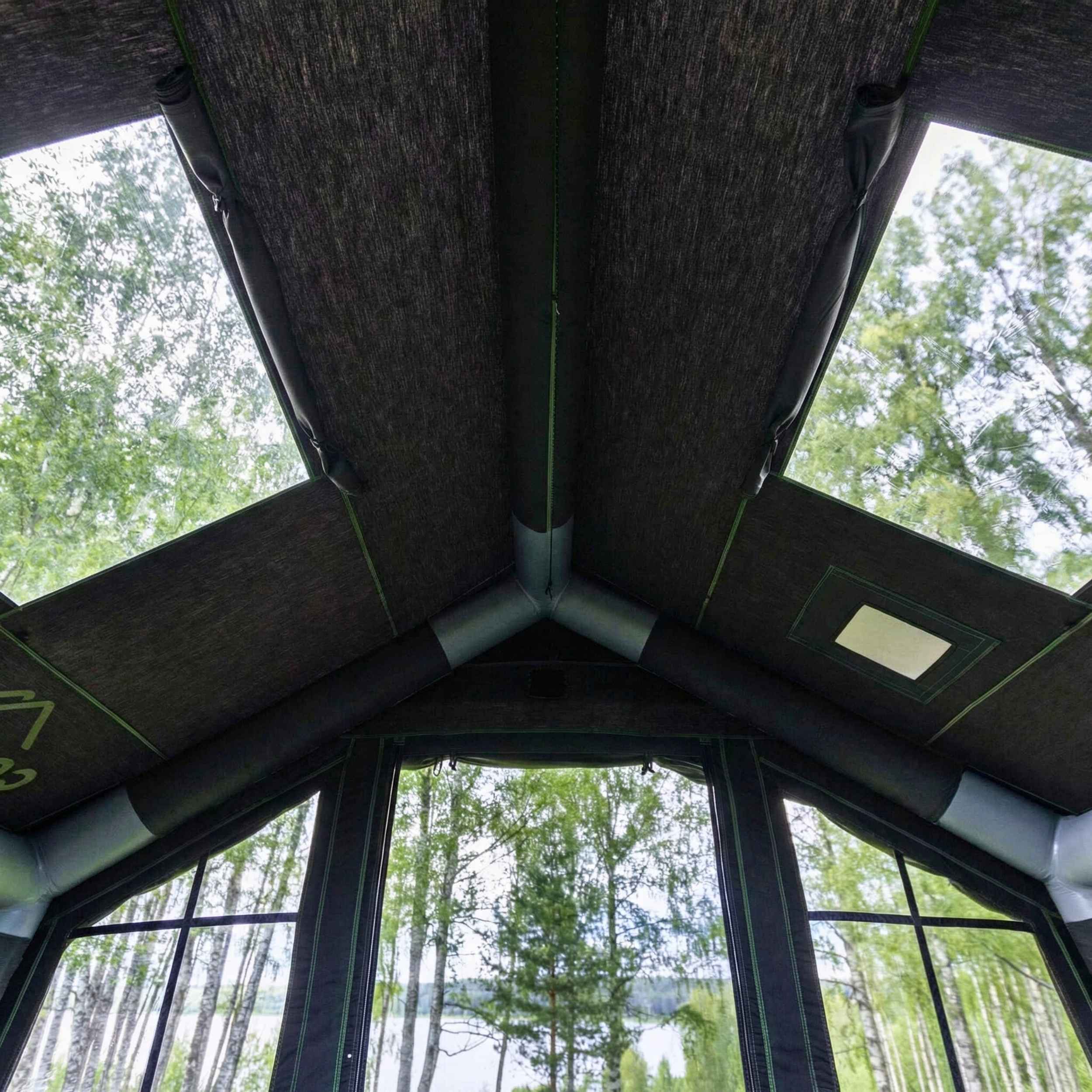 Tienda de campaña inflable Coody 8.0 Air negra - Casa de campaña para acampar (1-4 personas)