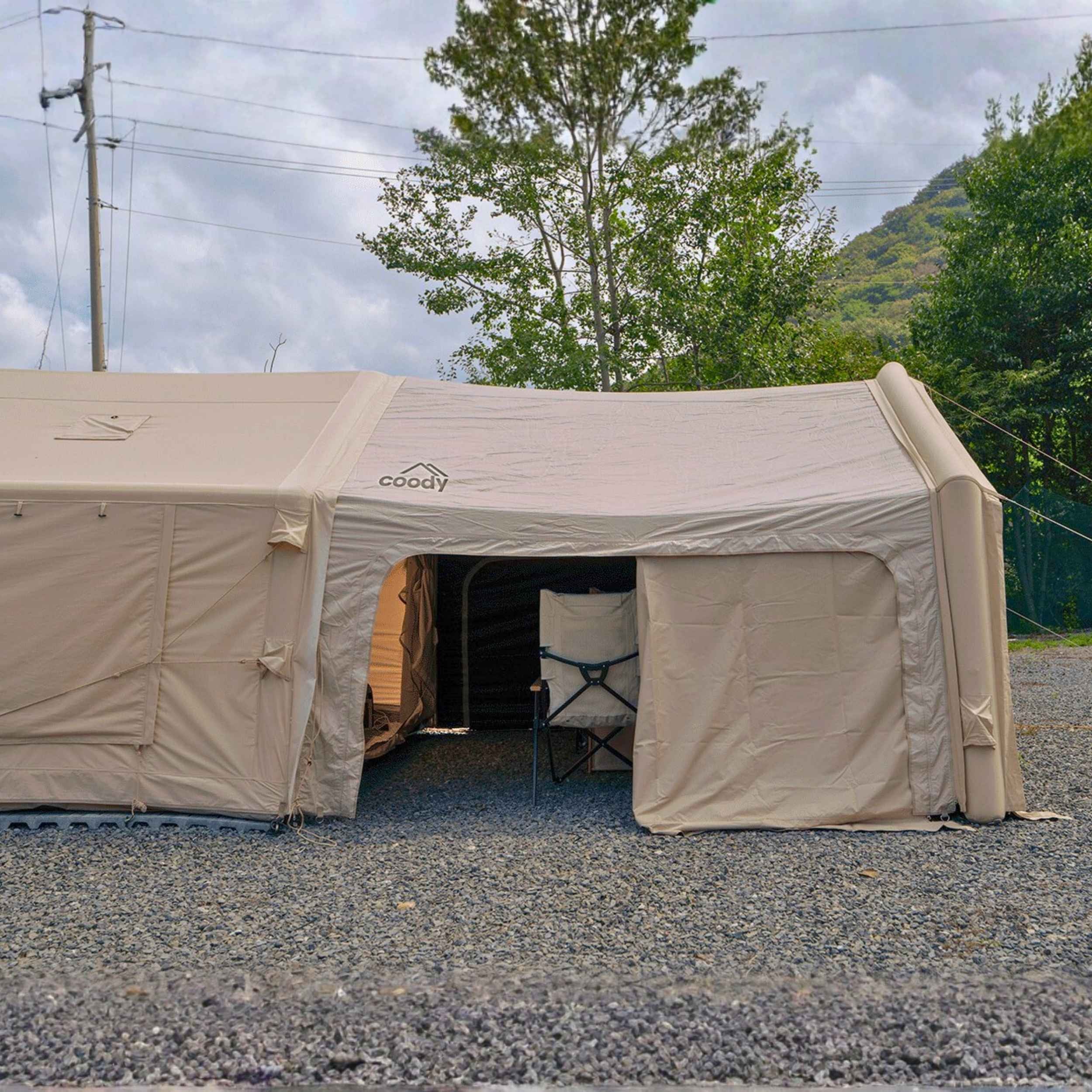 Coody AirTarp Inflatable Canopy Extension for 8.0 AirTents – Beige