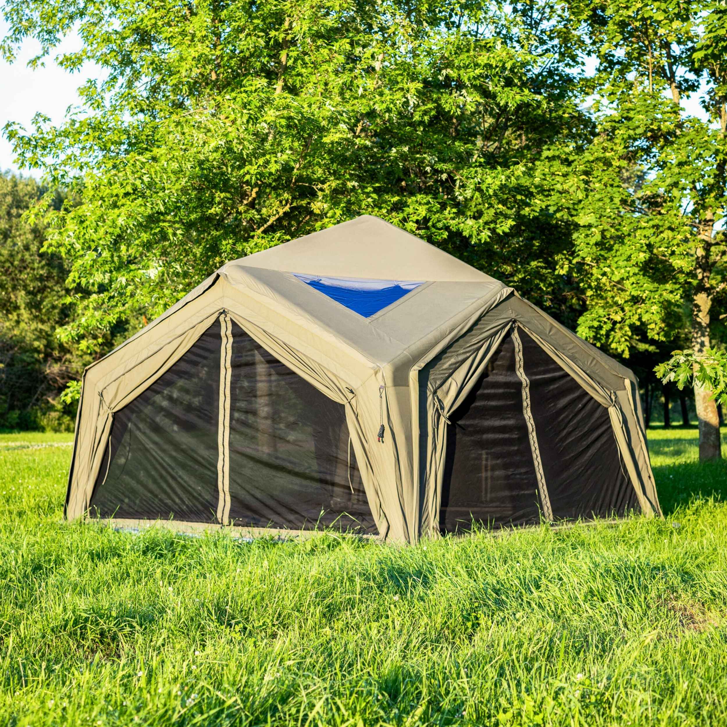 Tiendas inflables Coody AirTent Hub Shelter verde bosque para acampar (2-6 personas)