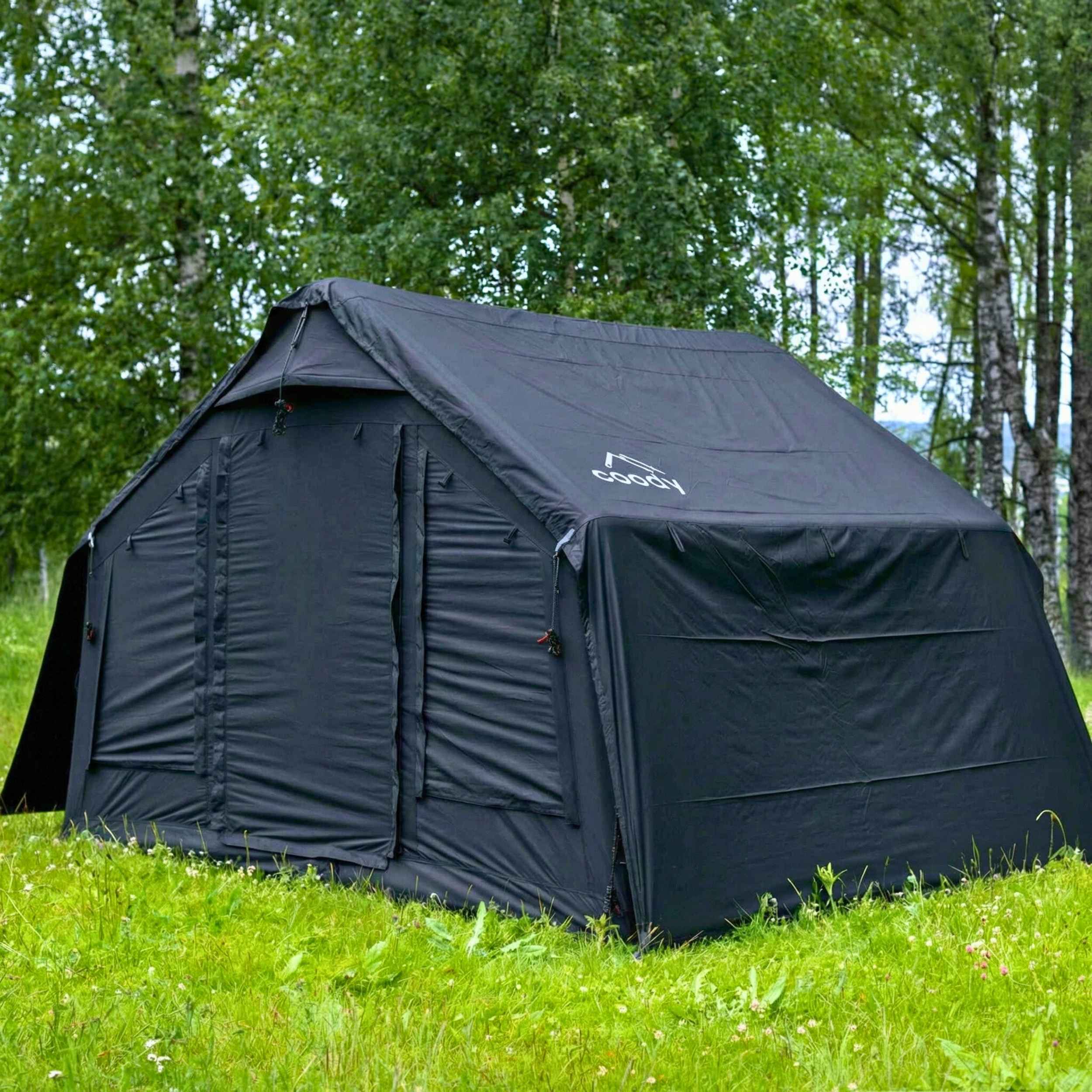 Coody 8.0 Air Tent Black - Inflatable Tent House for Camping (1-4 Pers