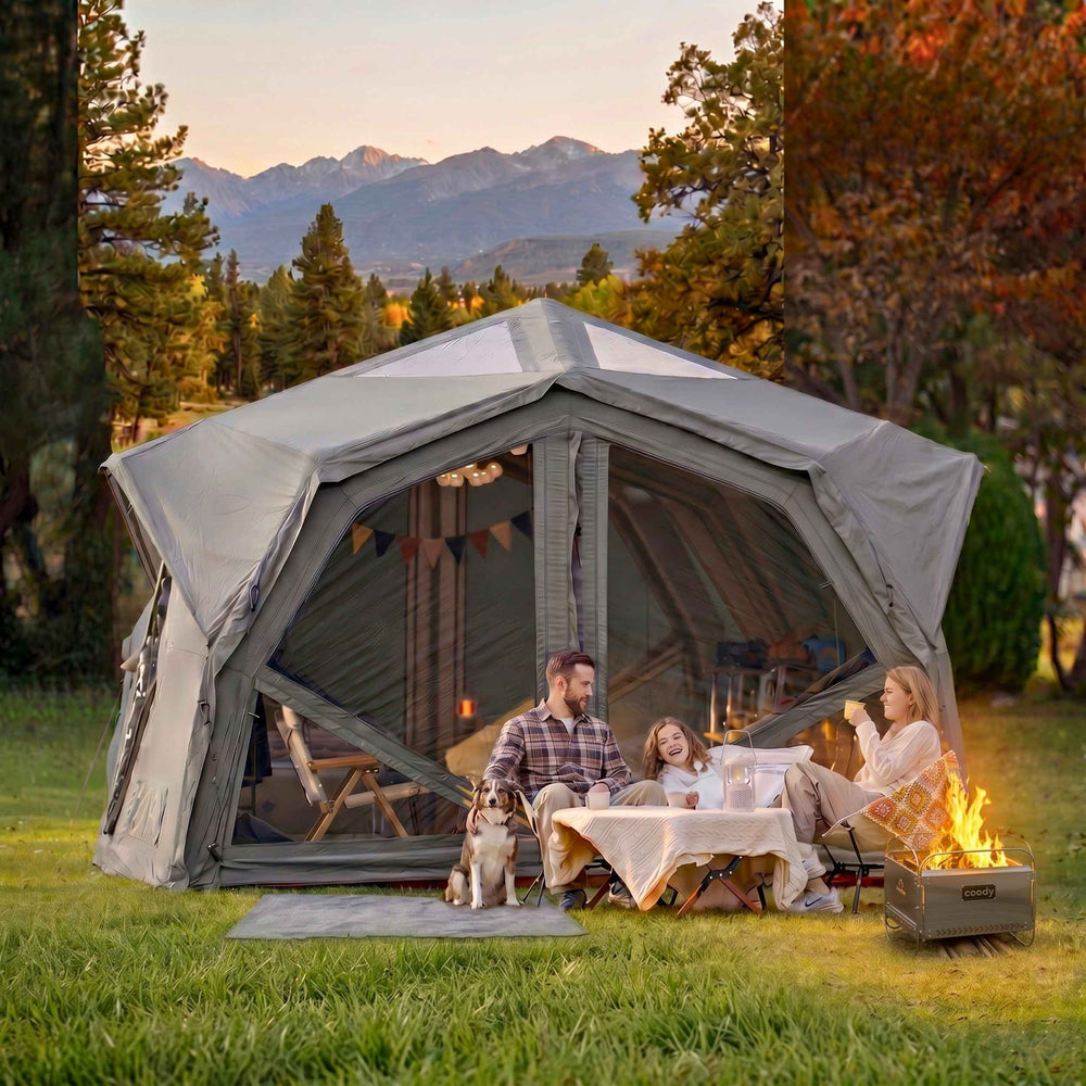 Coody Hub Shelter PRO 🏕️ Modular Inflatable Glamping Tent