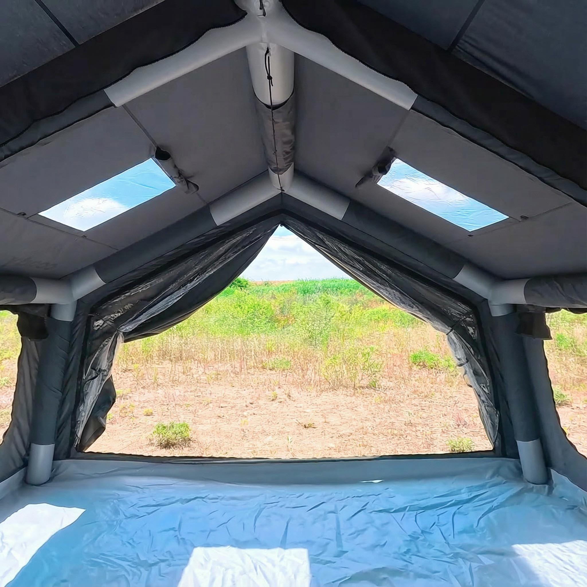 Coody Familia AirTent 13.6 Gray Inflatable Tent House for Camping (2-8 Person)