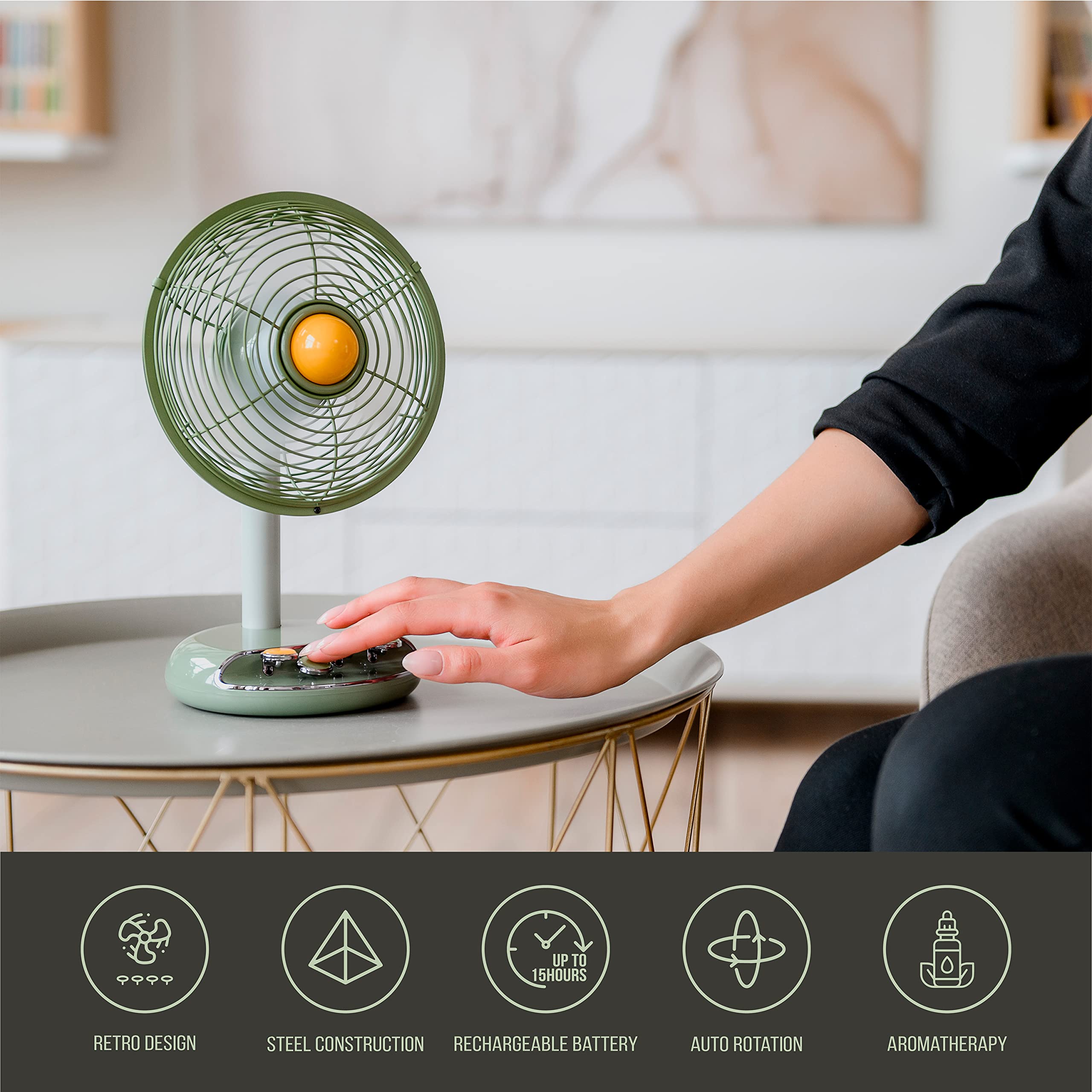 Ventilador de escritorio pequeño alimentado por USB