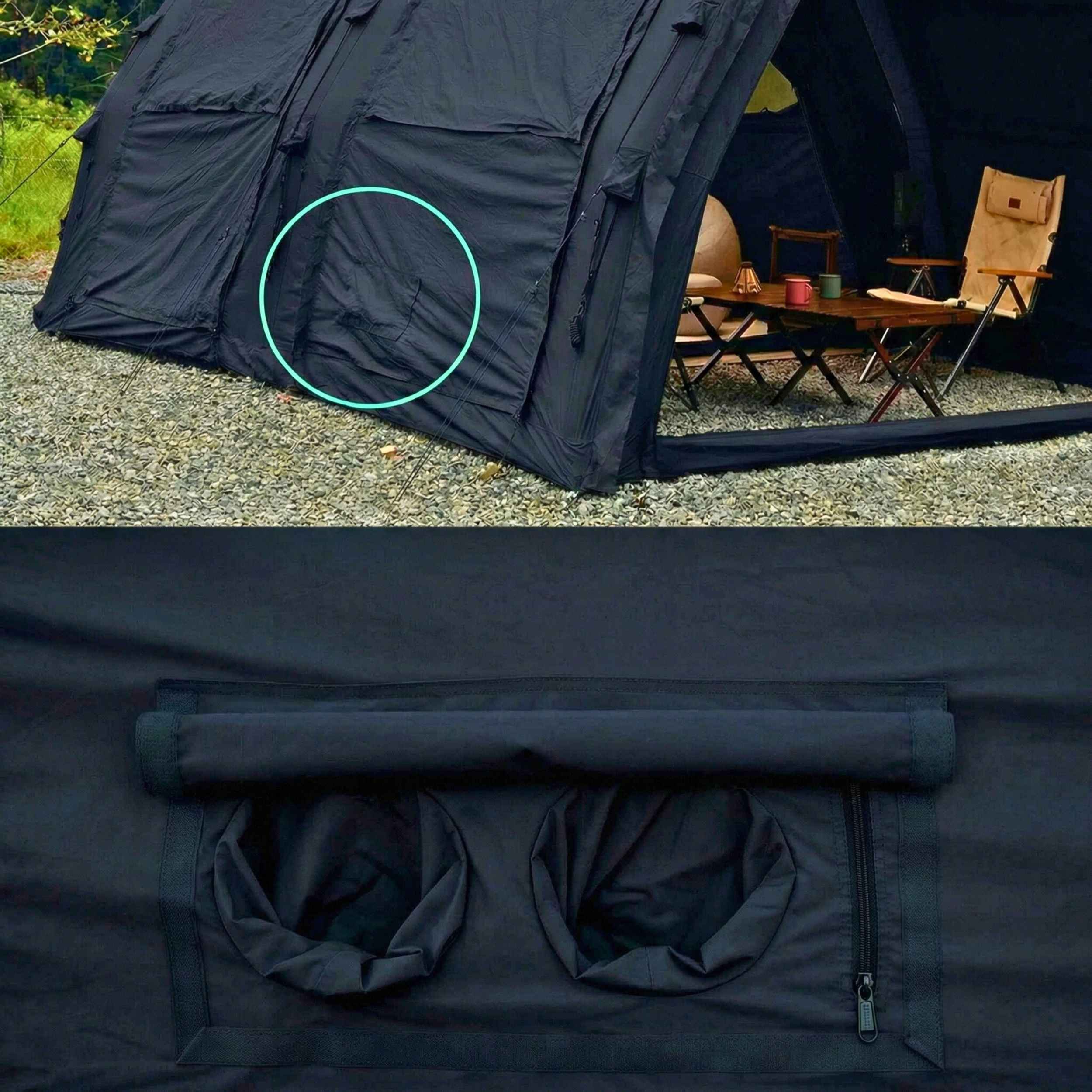 Coody Familia AirTent 17.2 PRO Black (2-10 Person)+Electric Pump+TPU D