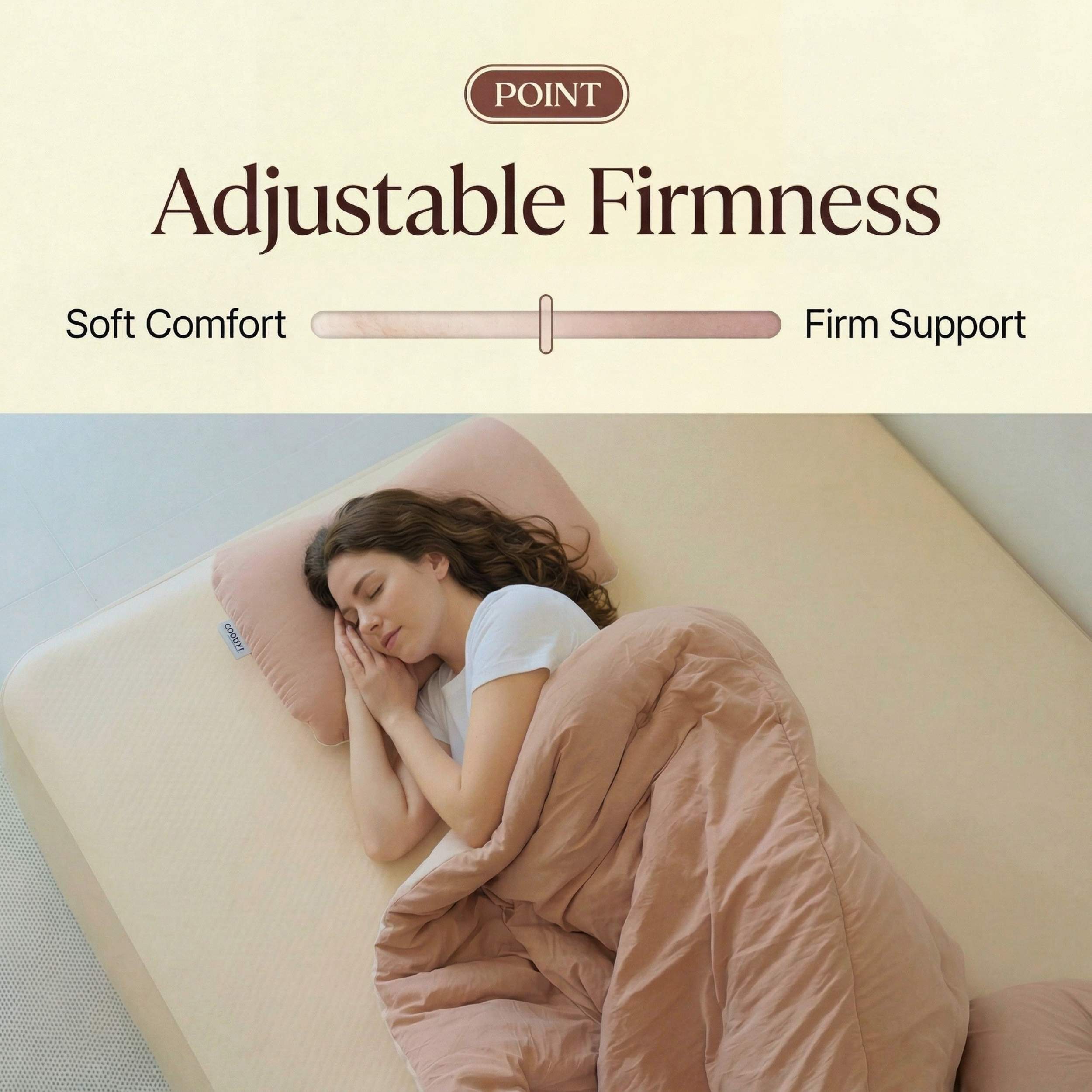 Coody Coreo Air Mattress Queen (150 × 200 × 35 cm) – Structured Air Block Inflatable Bed, Compact Pack Design