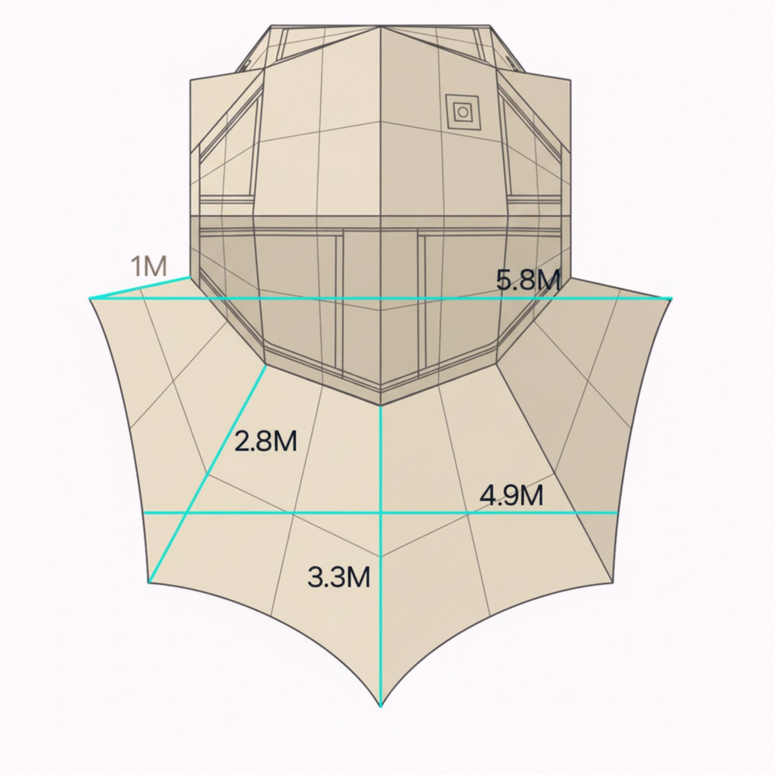 Coody Bestona Beige Inflatable Tent for 2-4 person