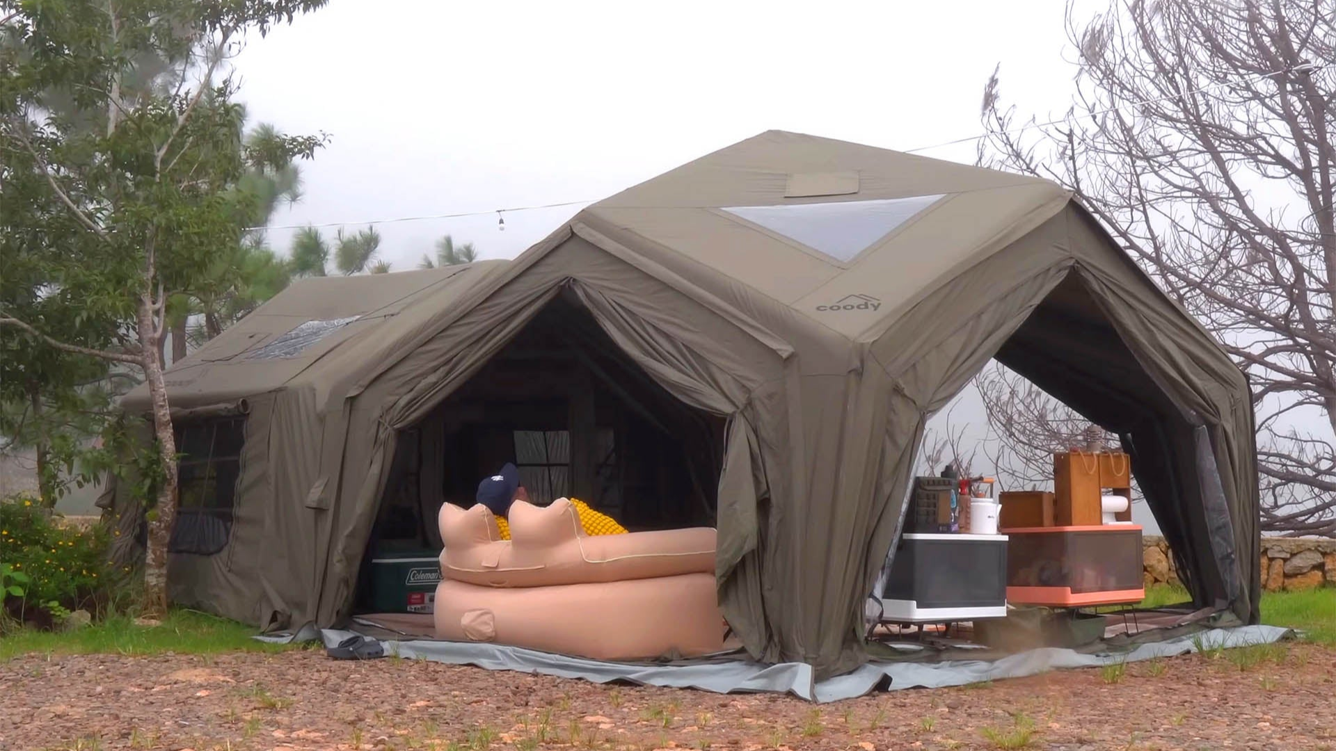 Coody Hub Inflatable Tent for 2-6 Person (Forest Green)