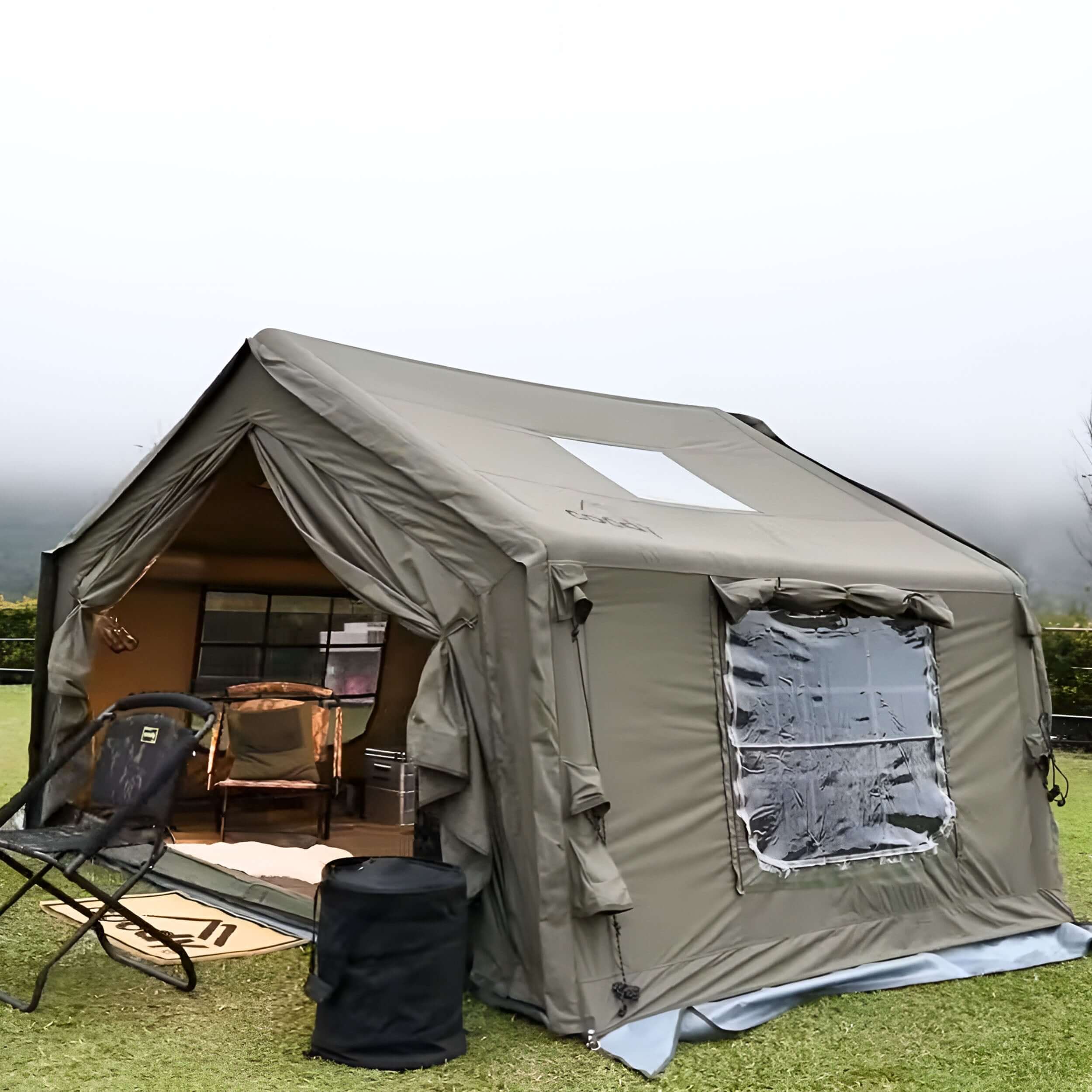 Coody 10 Forest Green Inflatable Tent House for Camping (2-4 Person)