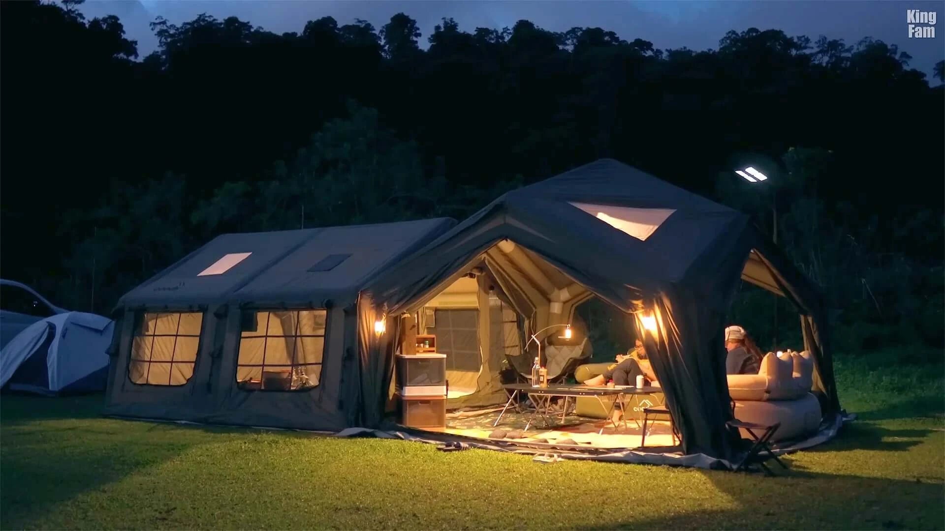 Coody AirTent Hub Shelter Forest Green Inflatable Tents for Camping (2-6 Person)