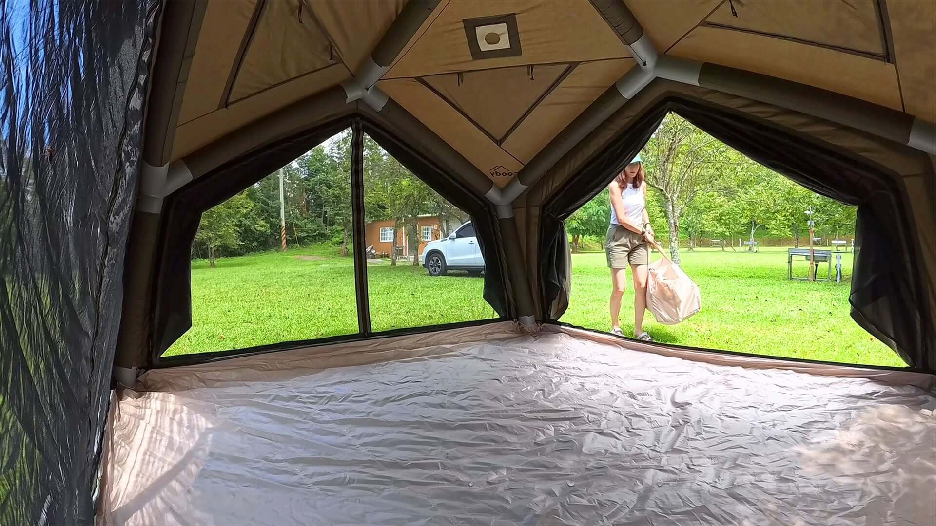 Coody AirTent Hub Shelter Forest Green Inflatable Tents for Camping (2-6 Person)