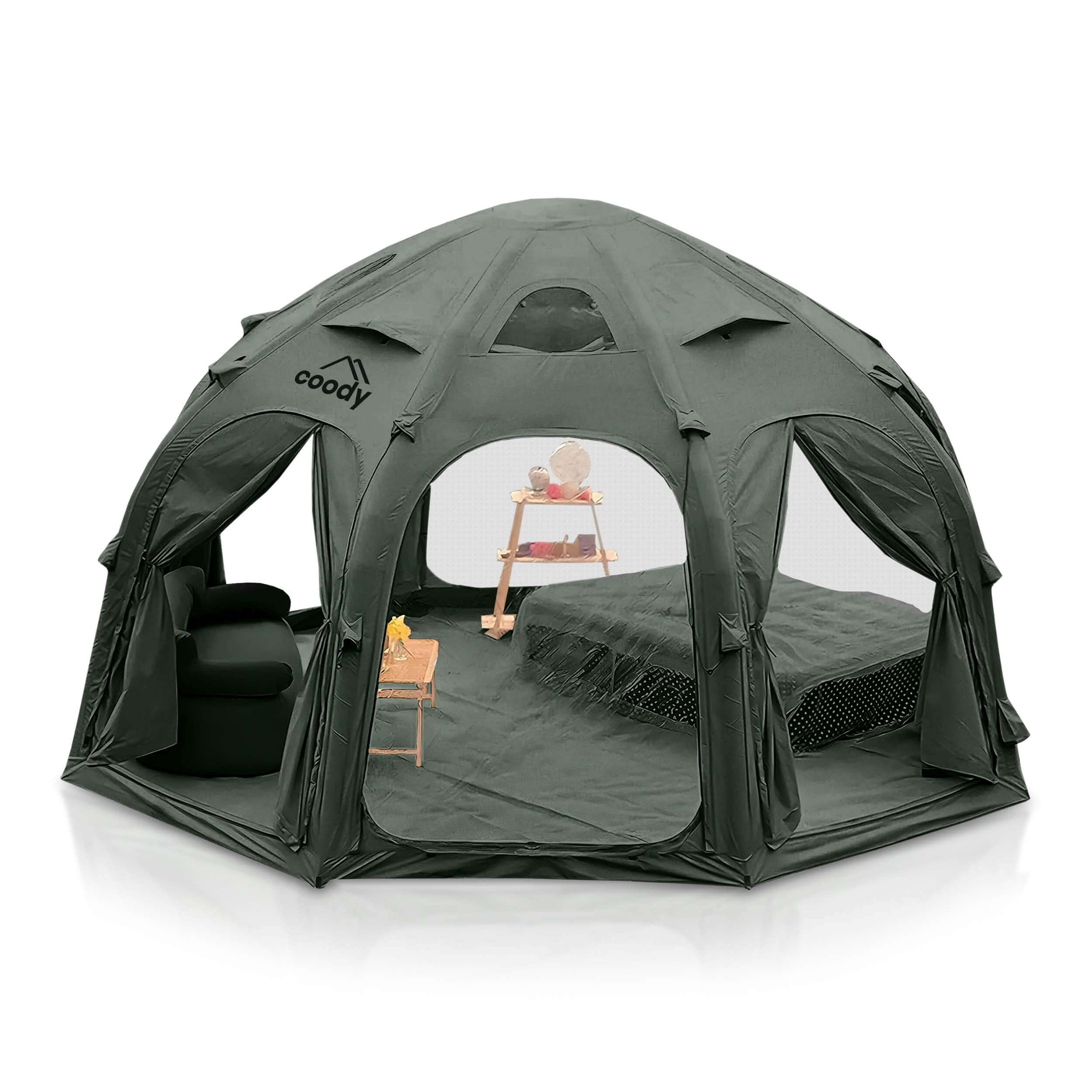 Coody Aurora Dome Green Inflatable Shelter for 2-4 person
