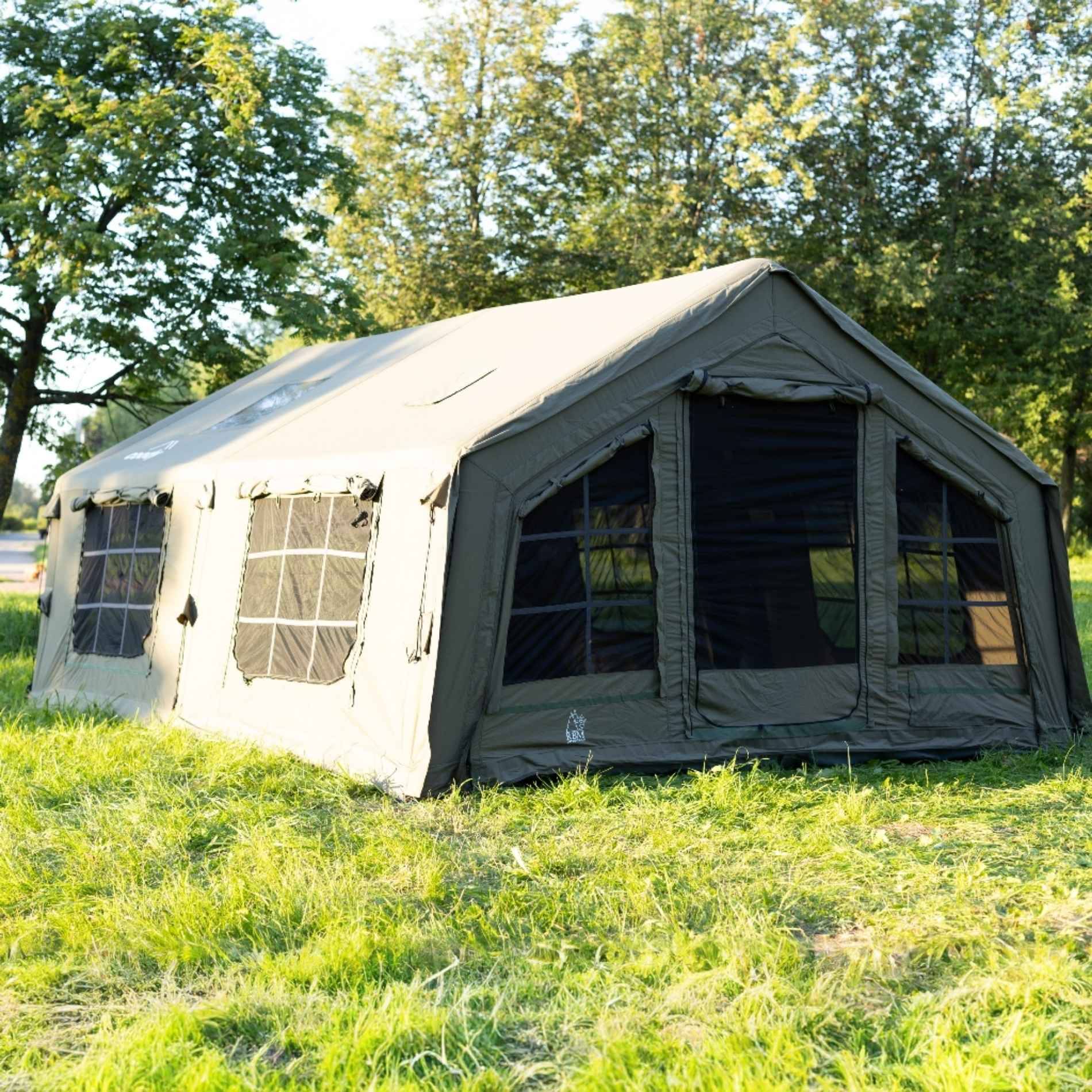 Coody 17.2 Green Air Tent with Stove Jack + RBM Caminus M Stove
