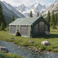 Coody Familia AirTent 17.2 Forest Green Inflatable Tent House for Camping (2-10 Person)