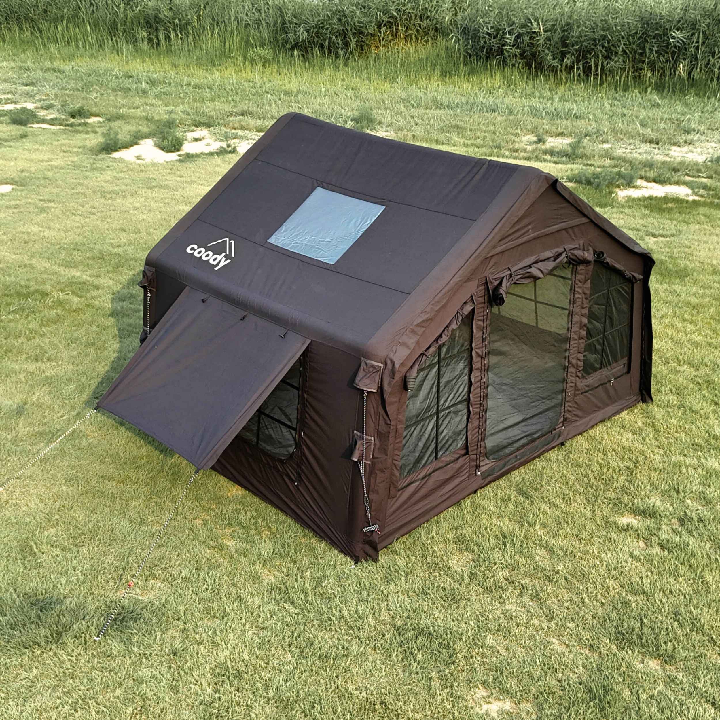 Coody 8.0 Air Tent Black - Inflatable Tent House for Camping (1-4 Person)